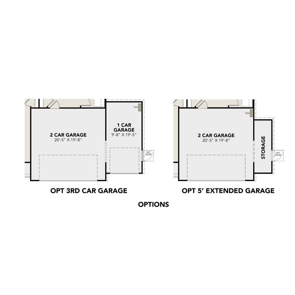 3 - The Blanco E buildable floor plan layout in Davidson Homes Homes' The Villages at WestPointe community.