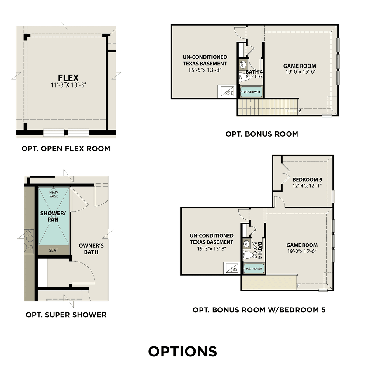 2 - The George B buildable floor plan layout in Davidson Homes' Sierra Vista community.
