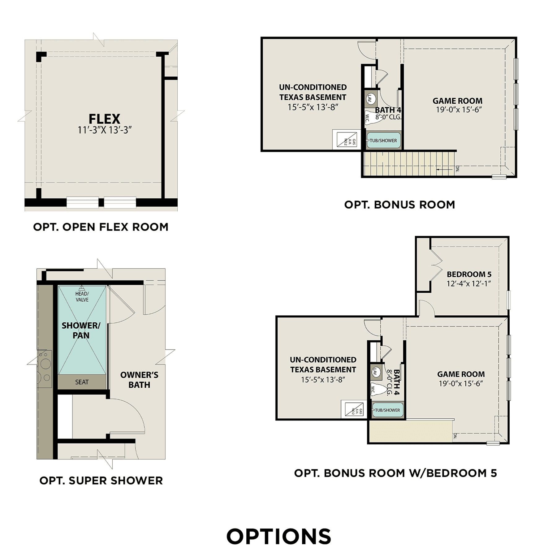2 - The George B buildable floor plan layout in Davidson Homes Homes' Sierra Vista community.