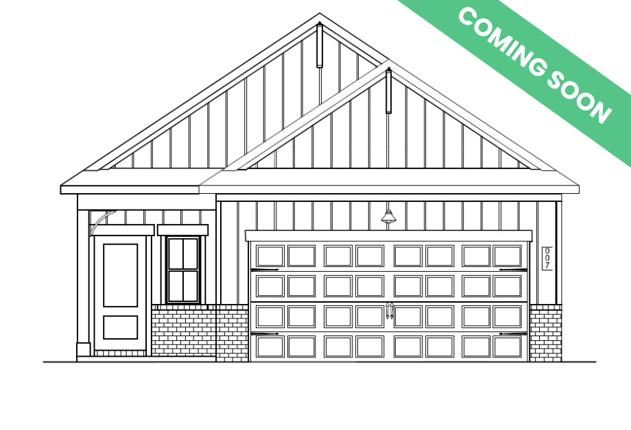 Exterior view of Davidson Homes' The Oconee D Floor Plan