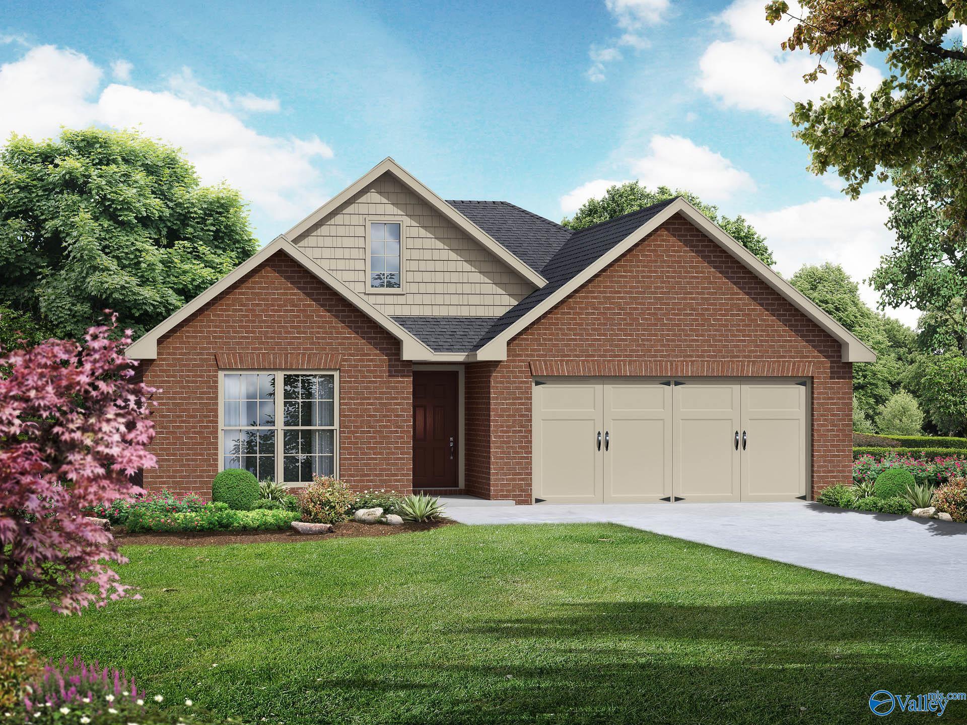 The Franklin C floor plan by Davidson Homes in Noble Ridge, Cullman, Alabama, featuring 3 bedrooms and a 2-car garage.