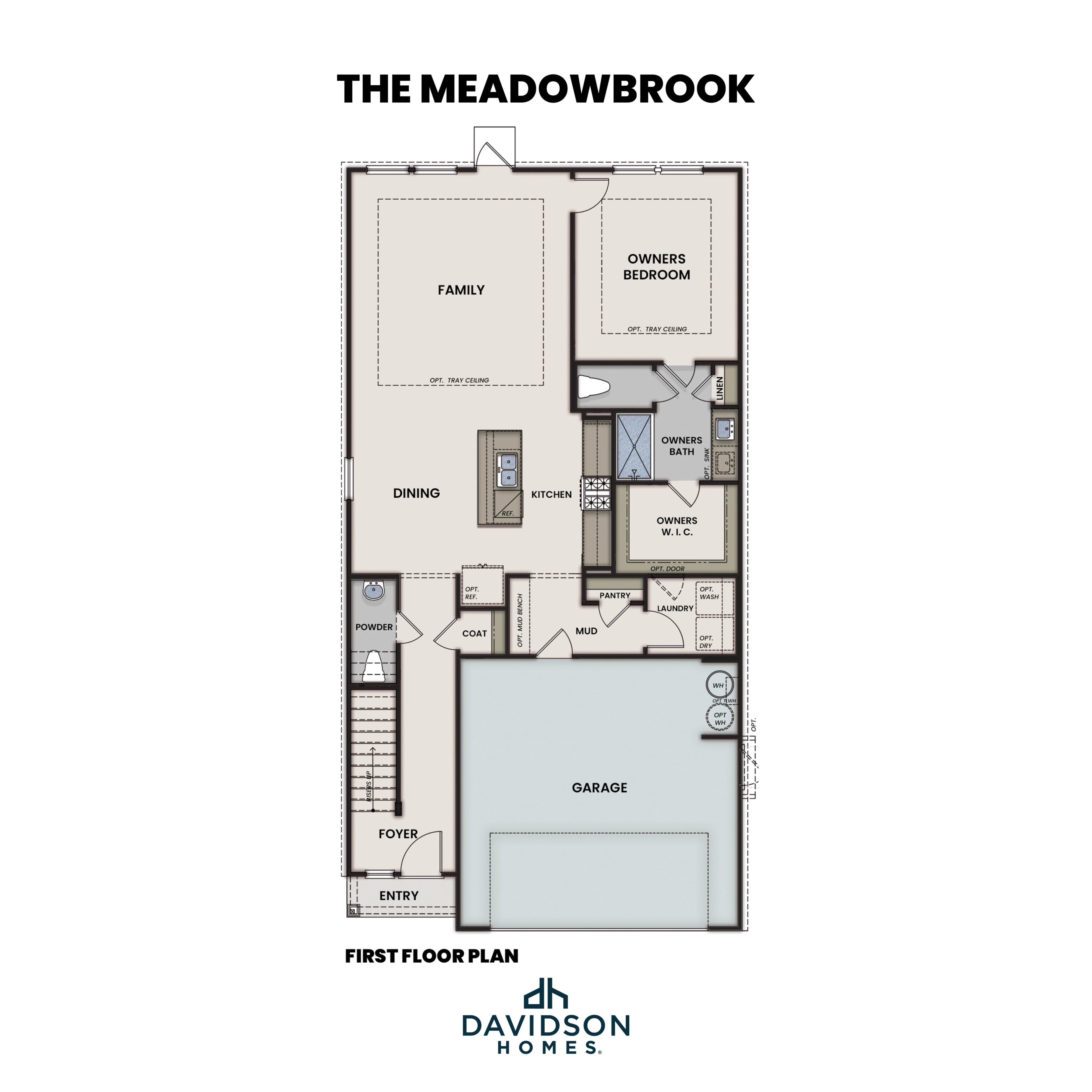 1 - The Meadowbrook A buildable floor plan layout in Davidson Homes Homes' Morgan Meadows community.