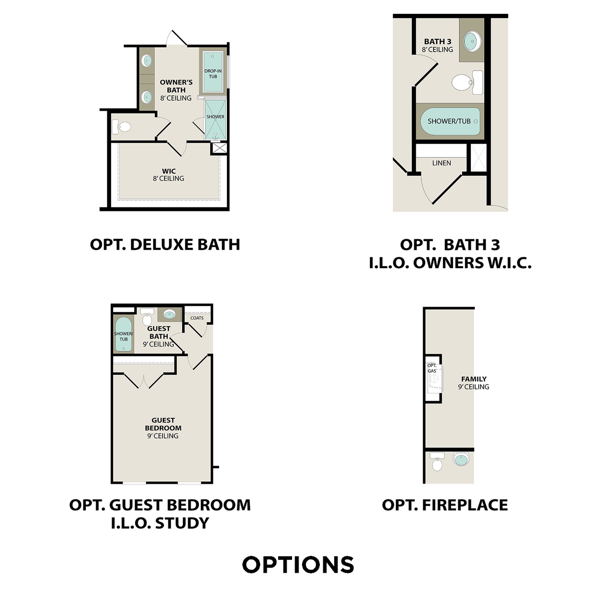 3 - The Henry A buildable floor plan layout in Davidson Homes' Sage Farms community.