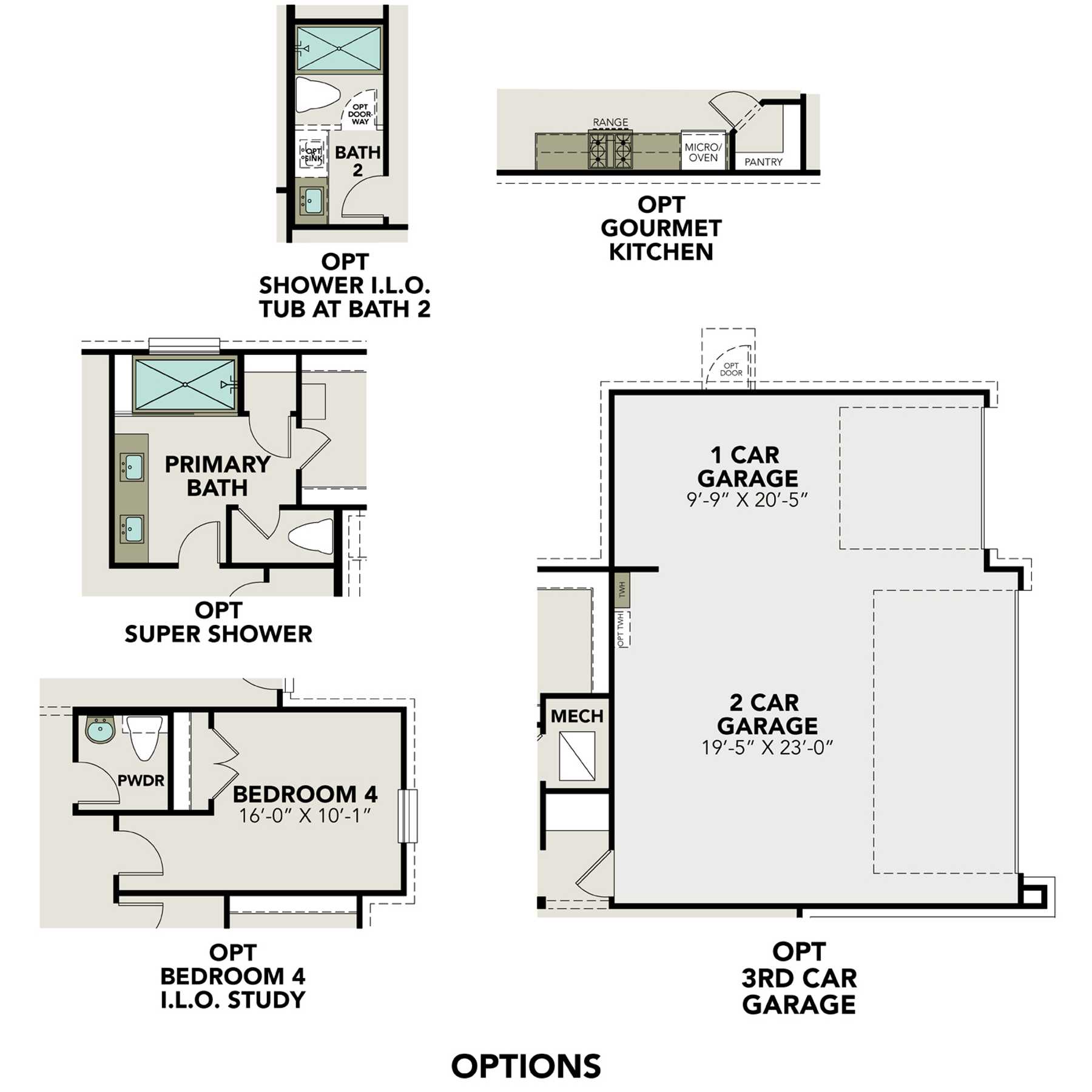 2 - The Edward C with 3-Car Garage buildable floor plan layout in Davidson Homes Homes' Lago Mar community.