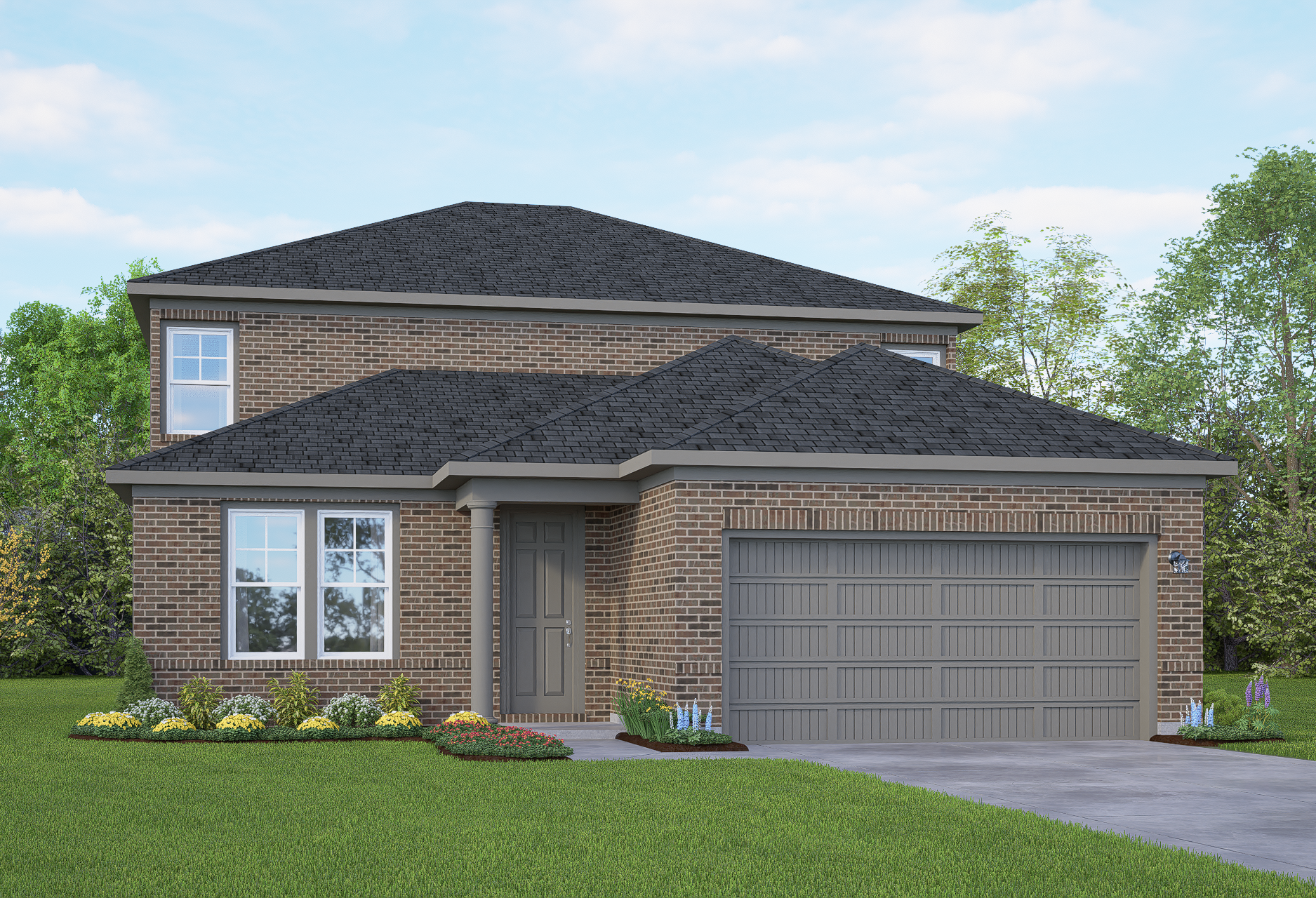 Exterior view of Davidson Homes' The Douglas E Floor Plan