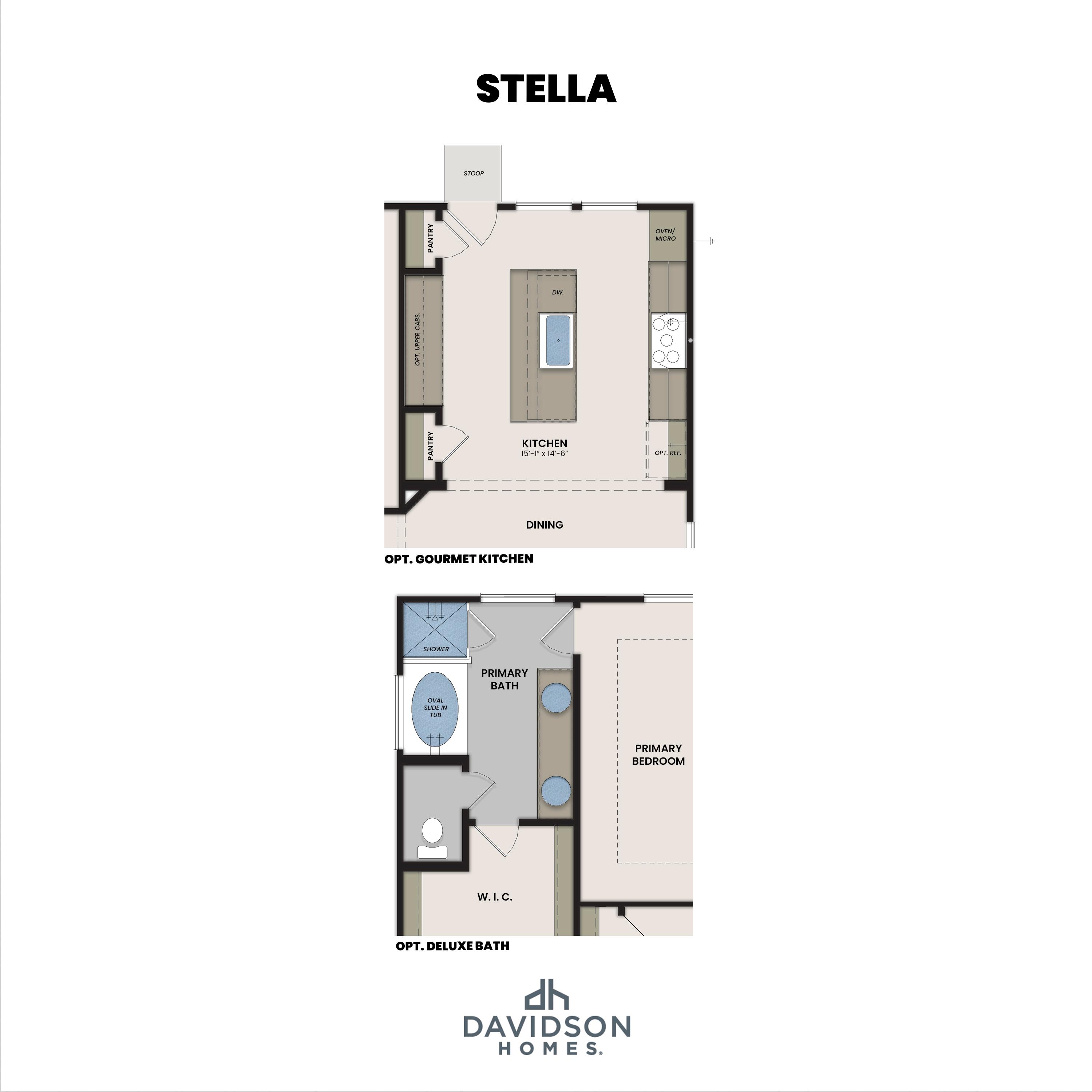 3 - The Stella C floor plan layout for 2873 BUNKER Drive in Davidson Homes Homes' Links Crossing community.