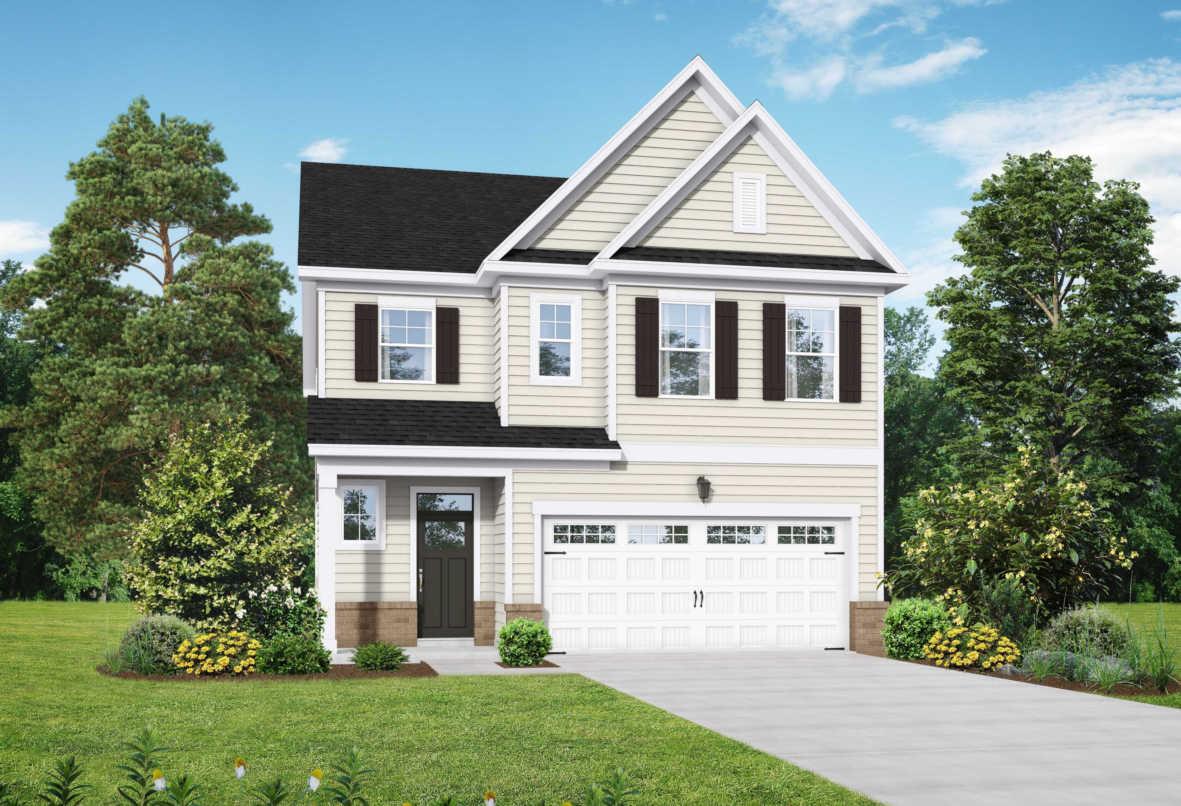 Exterior view of Davidson Homes' The Adalynn A Floor Plan
