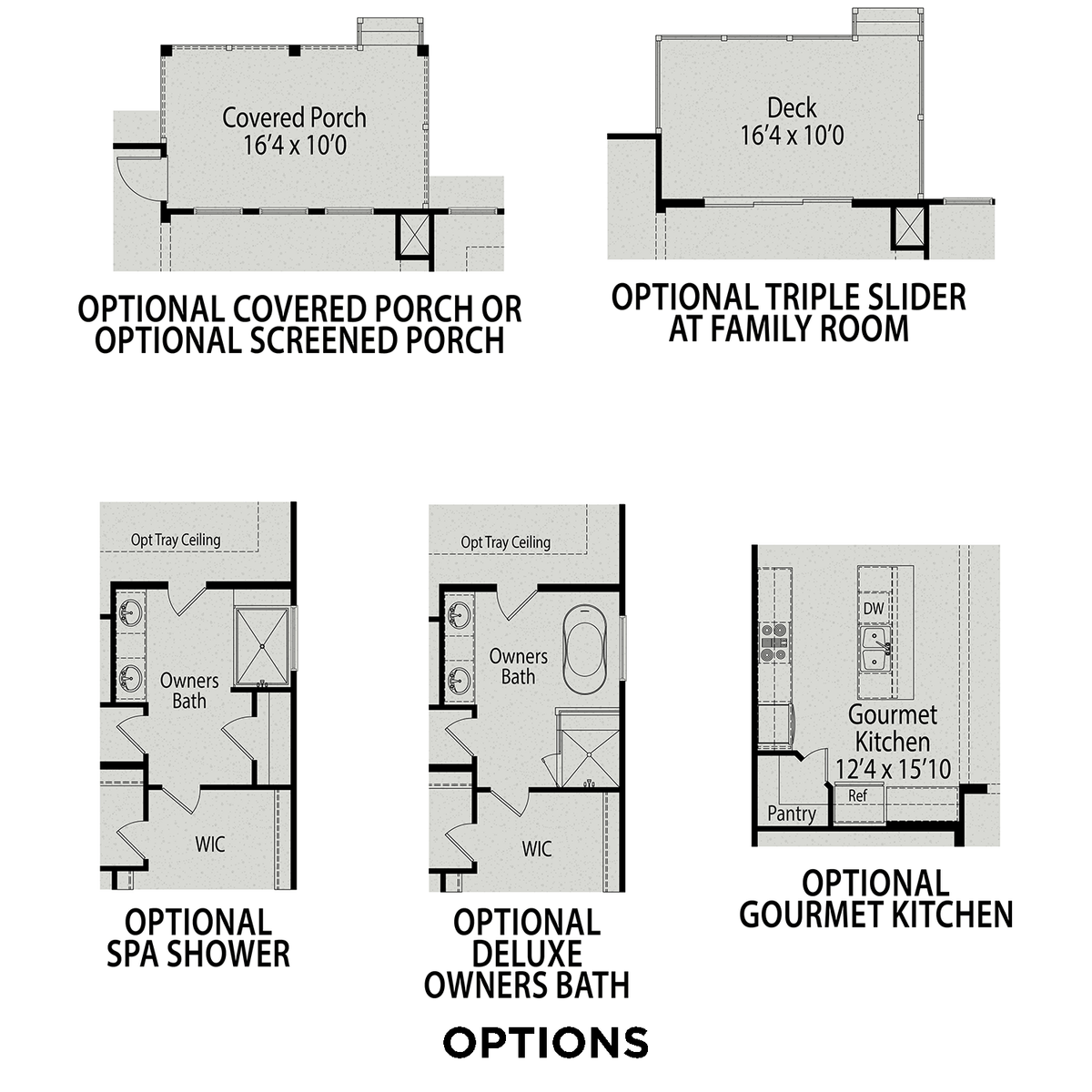 3 - The Cypress A buildable floor plan layout in Davidson Homes' Addison West community.
