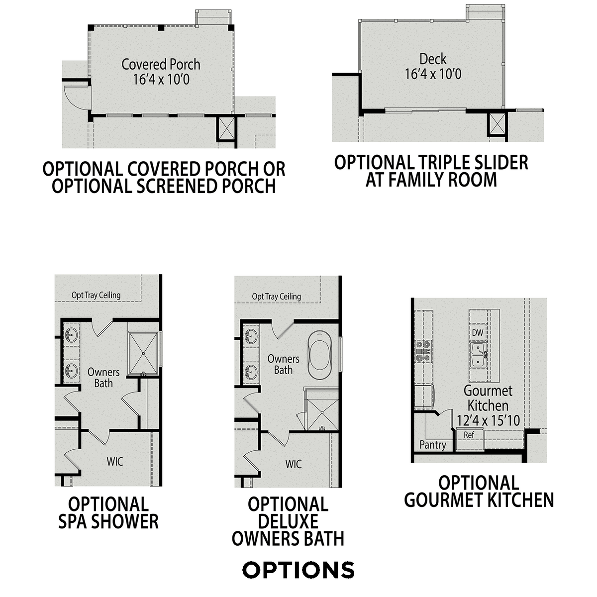 3 - The Cypress A buildable floor plan layout in Davidson Homes' Tobacco Road community.