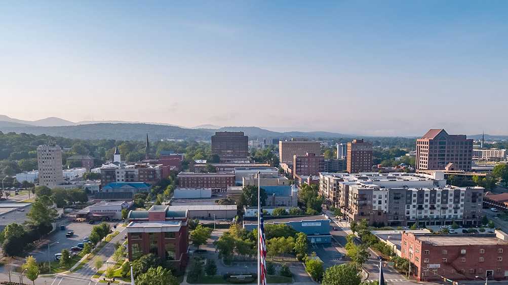 Aerial Photo of Downtown Huntsville, Alabama