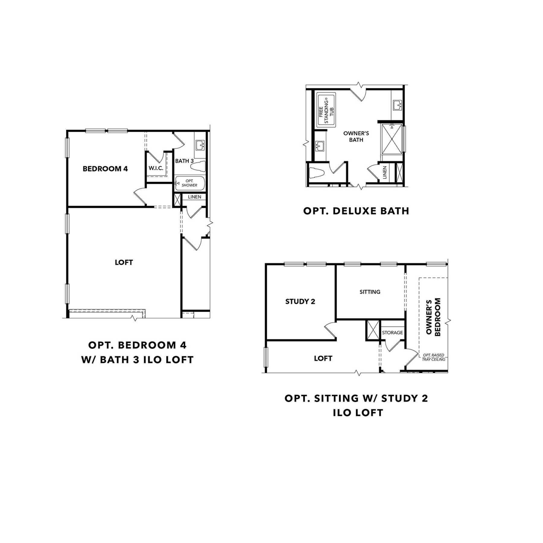 4 - The Aspen B buildable floor plan layout in Davidson Homes Homes' Fern Hollow community.
