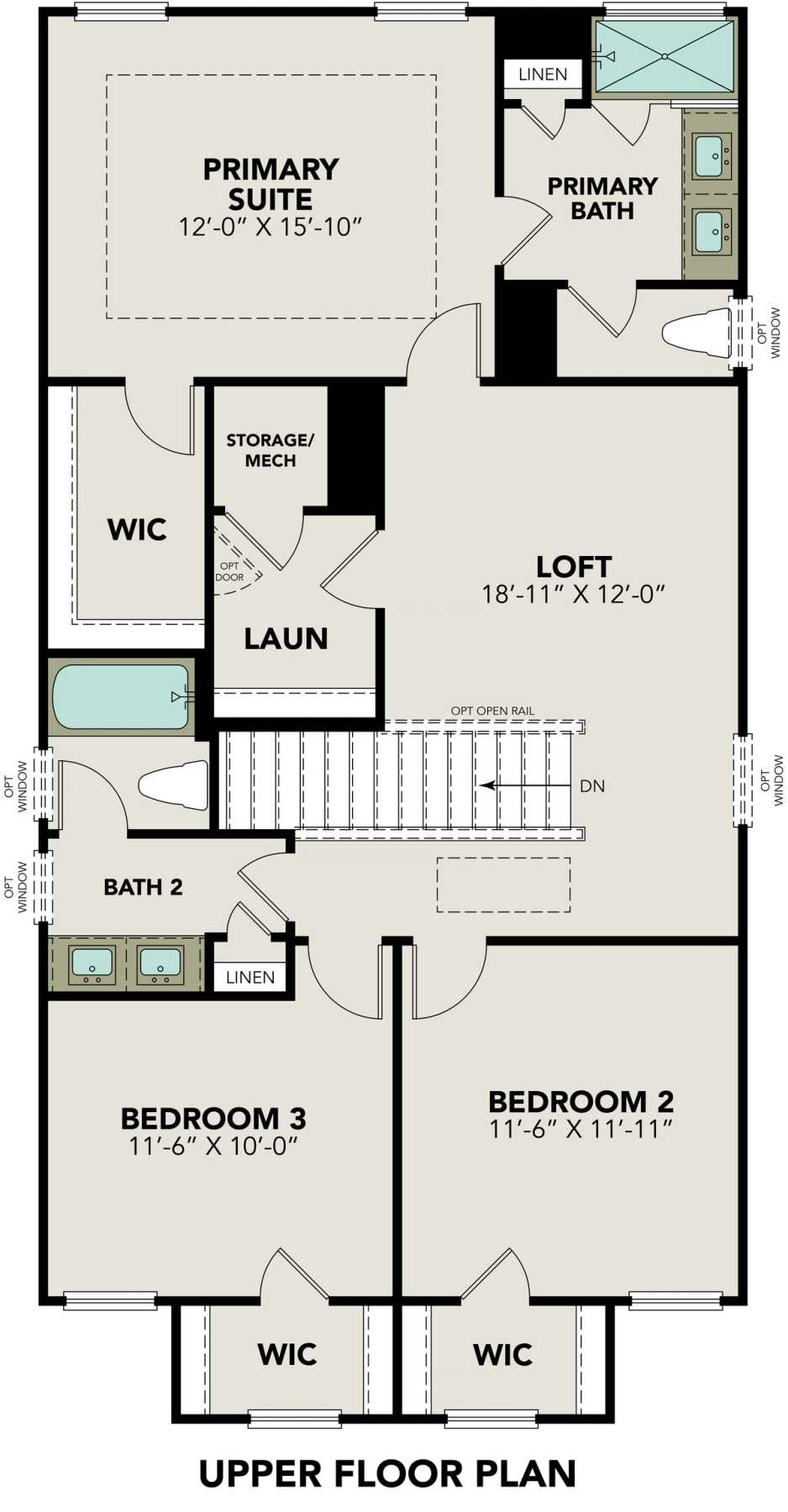 2 - The Charlotte A buildable floor plan layout in Davidson Homes Homes' Cedar Heights community.