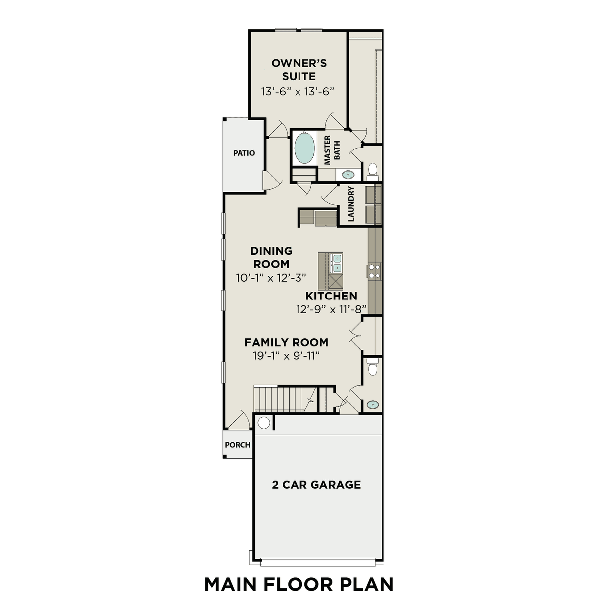 1 - The Rose A floor plan layout for 5247 Shallowhurst Lane in Davidson Homes' Haven at Kieth Harrow community.