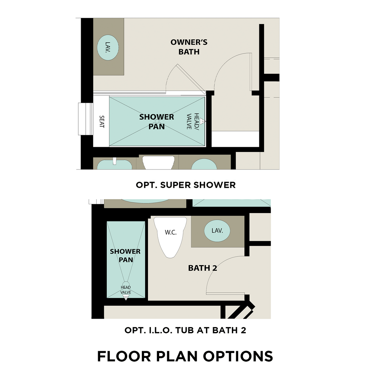 2 - The Diana B buildable floor plan layout in Davidson Homes' Sierra Vista community.