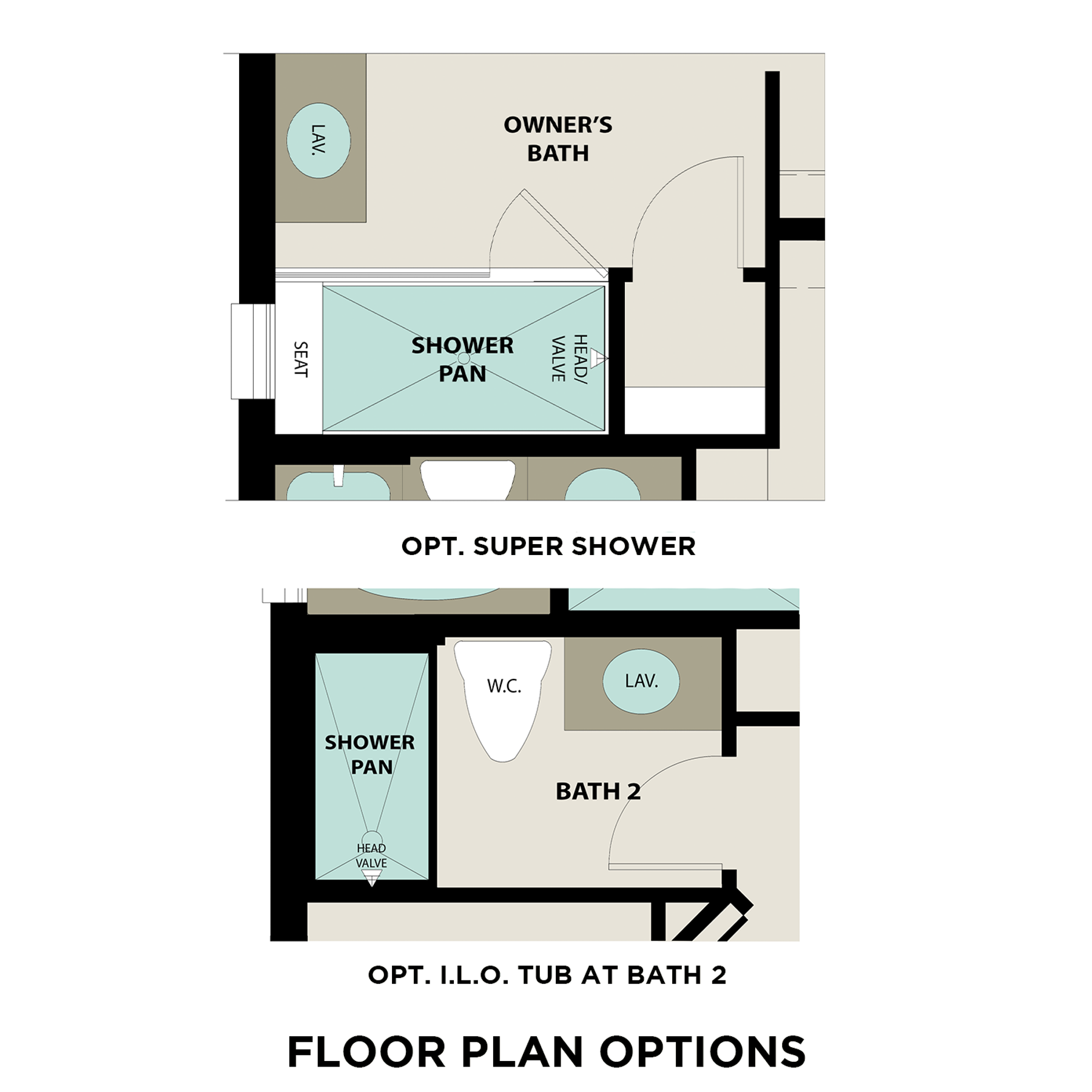 2 - The Diana buildable floor plan layout in Davidson Homes Homes' Sierra Vista community.