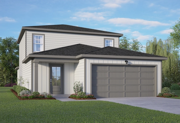 Exterior view of Davidson Homes' The Sabine A Floor Plan
