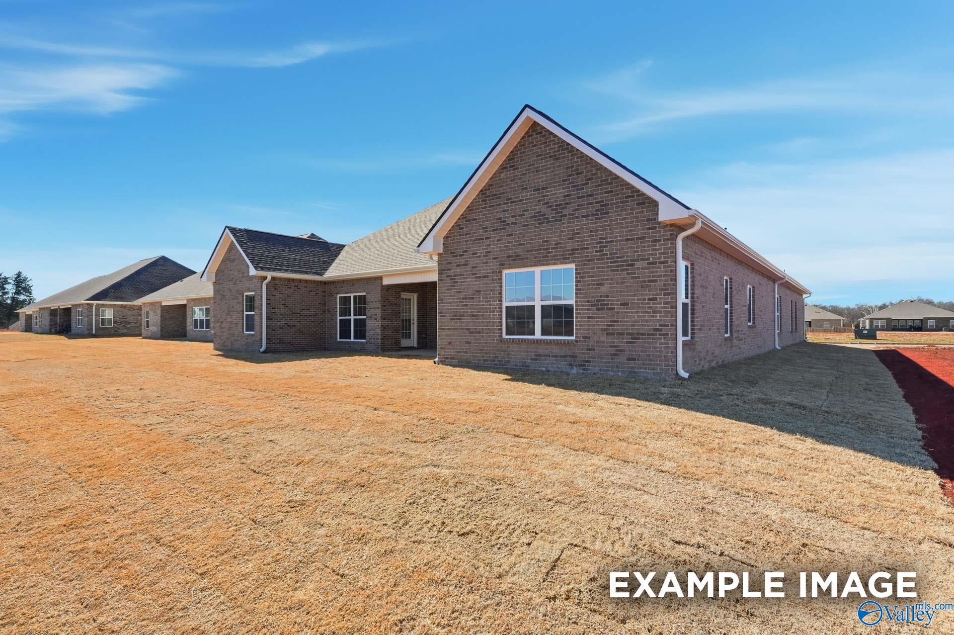 Rear exterior view of The Valencia floor plan by Davidson Homes in Briercreek, Meridianville, Alabama.