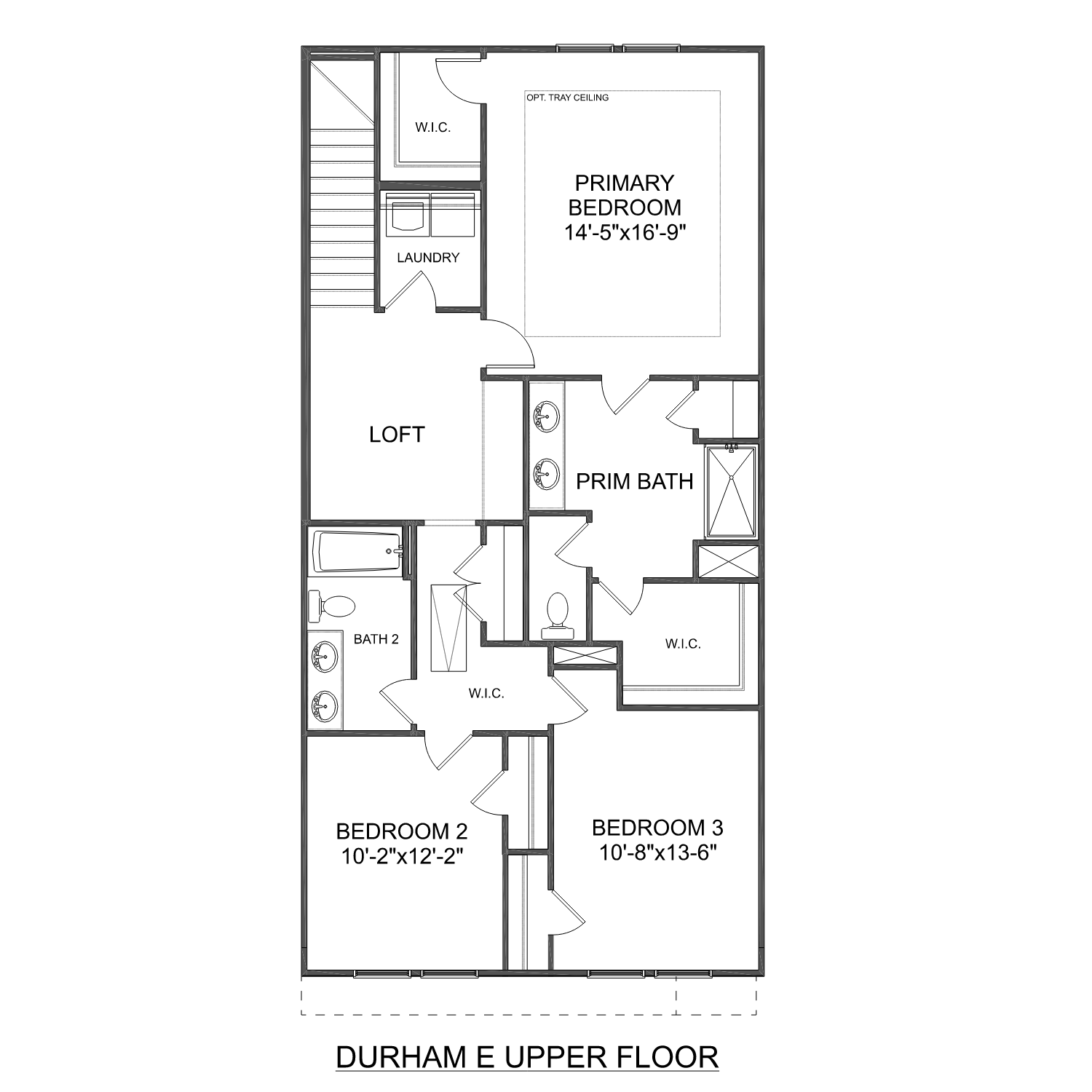 The Durham E Floor Plan in Lake Park Villas Wylie, TX