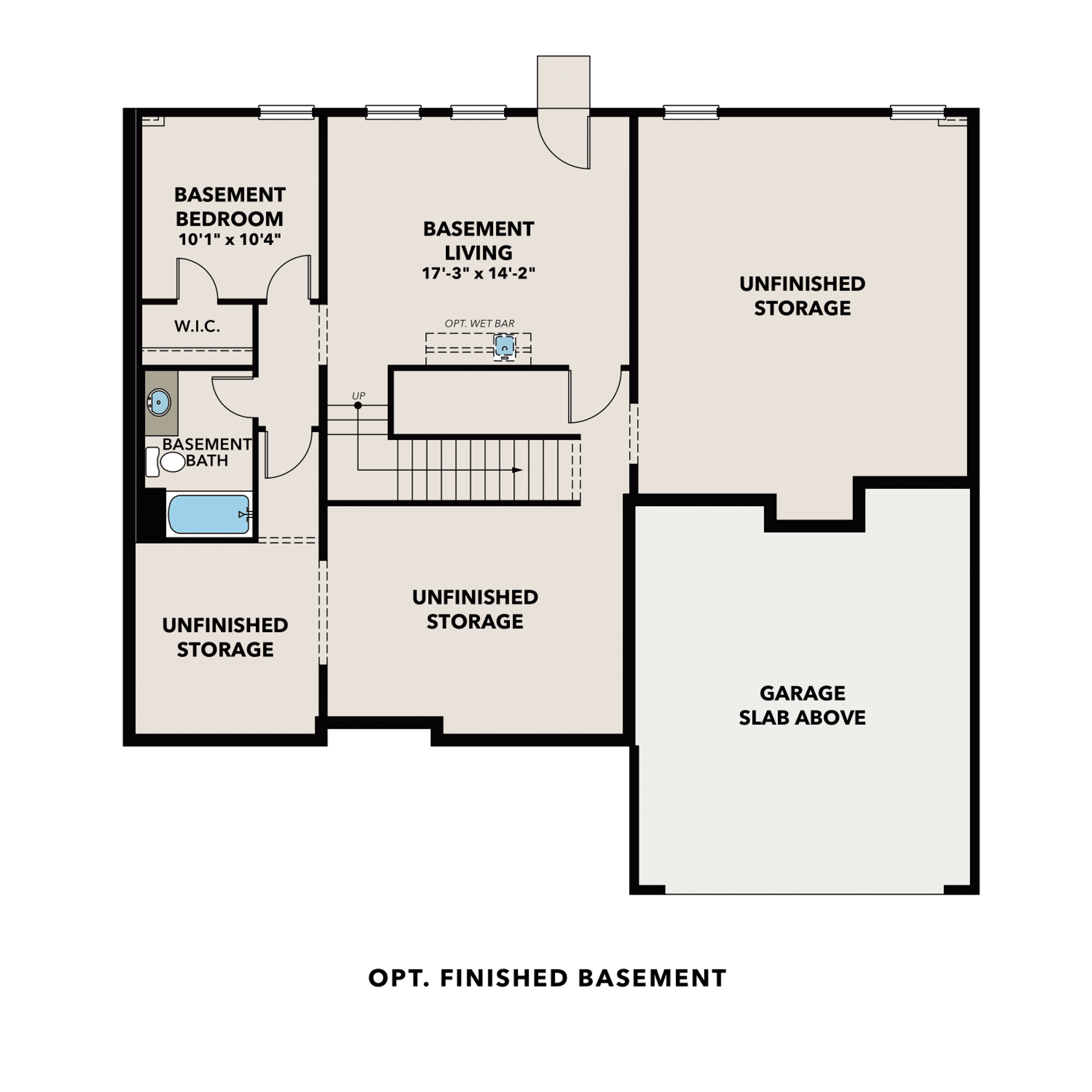 3 - The Danbury E buildable floor plan layout in Davidson Homes Homes' Melody Lakeside Estates community.