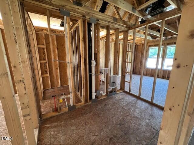 New construction framing for The Willow D floor plan by Davidson Homes in Wellers Knoll, Lillington, North Carolina.