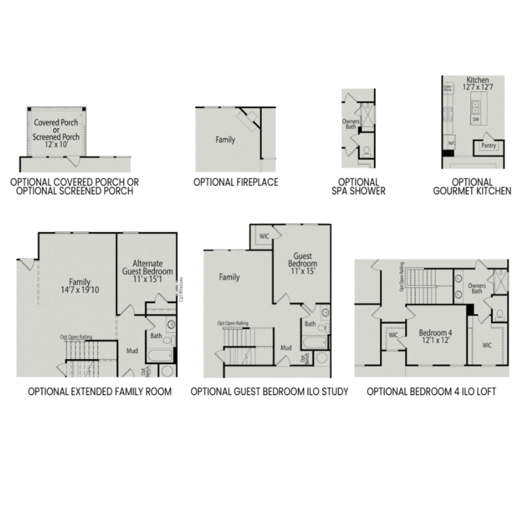 3 - The Willow G buildable floor plan layout in Davidson Homes Homes' Windgate community.