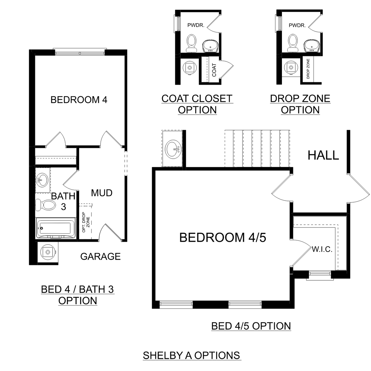 3 - The Shelby A floor plan layout for 4014 Rockland Circle in Davidson Homes' Monteagle Cove community.