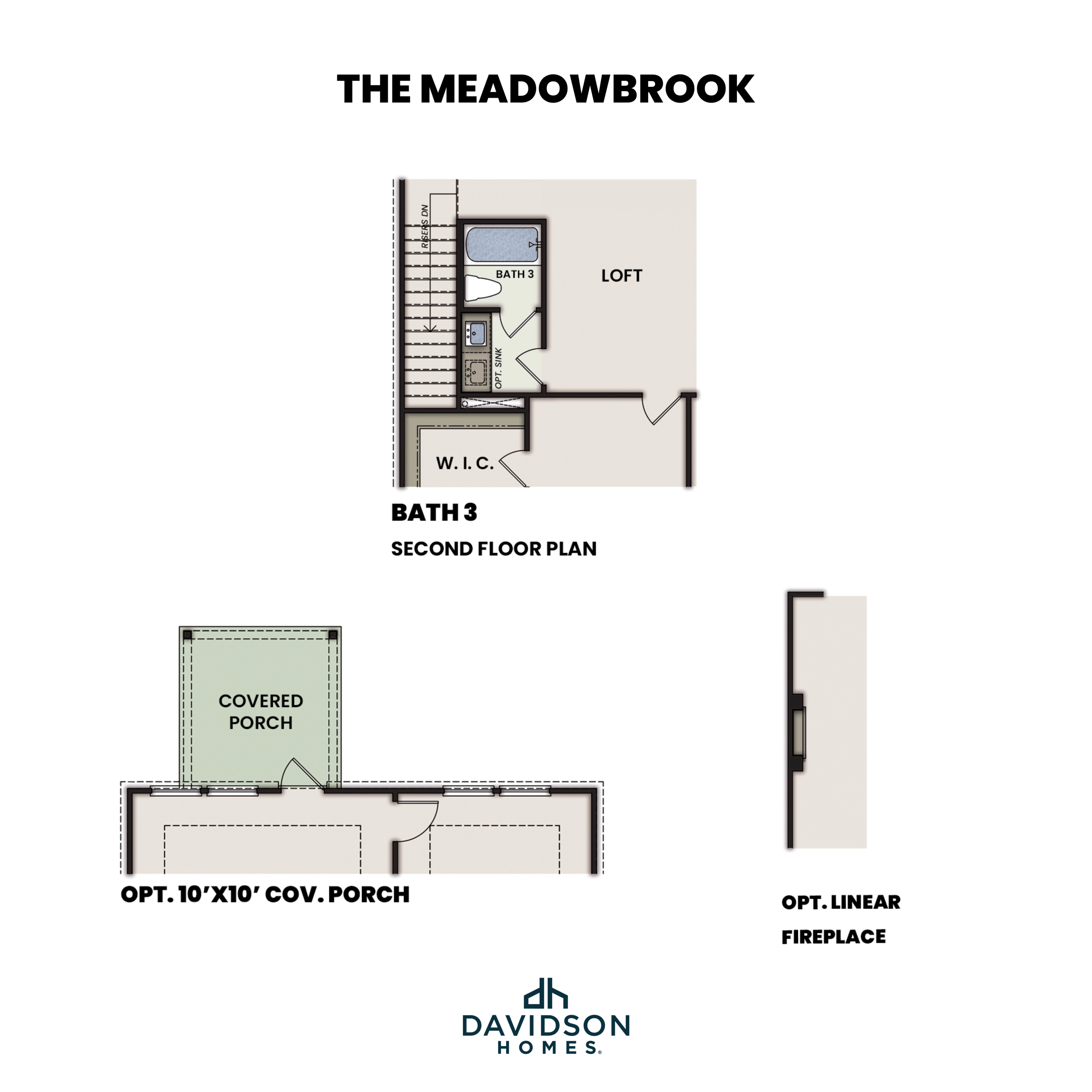 3 - The Meadowbrook A buildable floor plan layout in Davidson Homes Homes' Morgan Meadows community.
