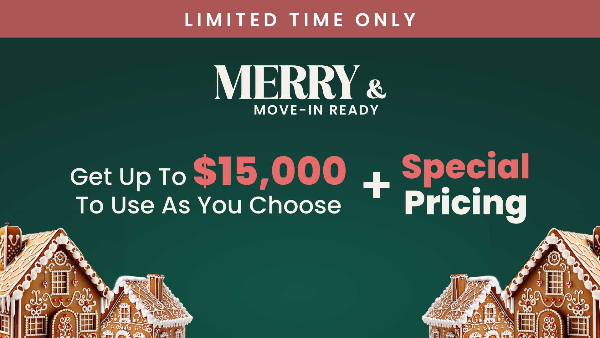 Davidson Homes Signature Sales Event banner: Up to $15,000 flexible incentives + special pricing in Prescott Region