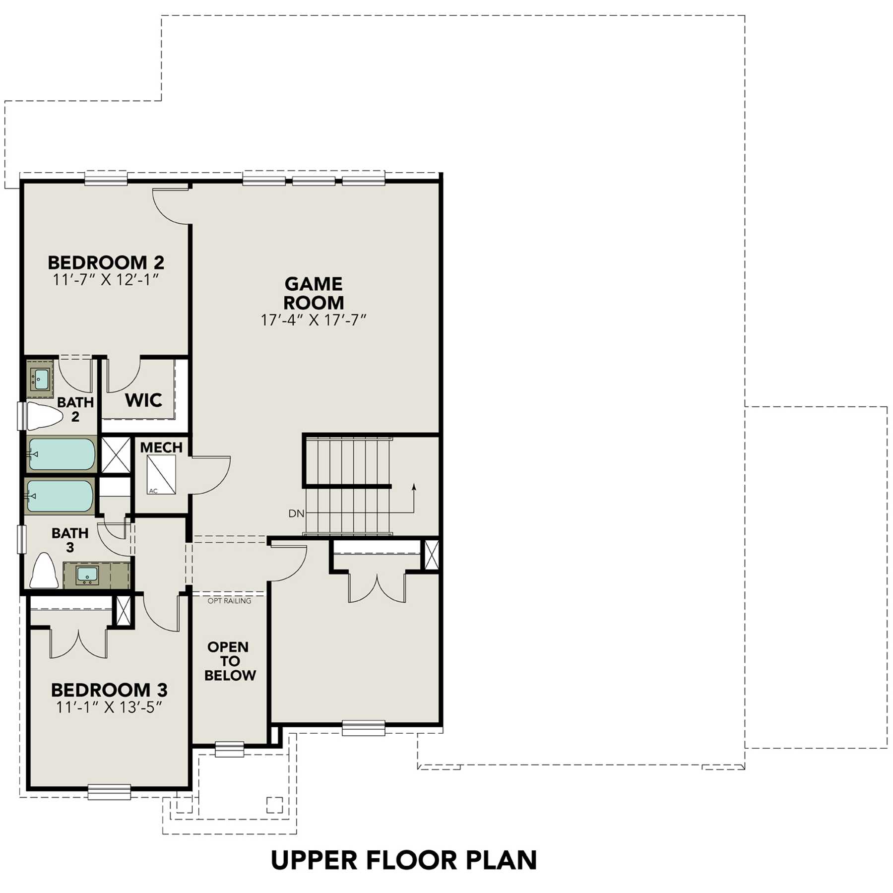 2 - The Philip B with 3-Car Garage buildable floor plan layout in Davidson Homes Homes' Lago Mar community.