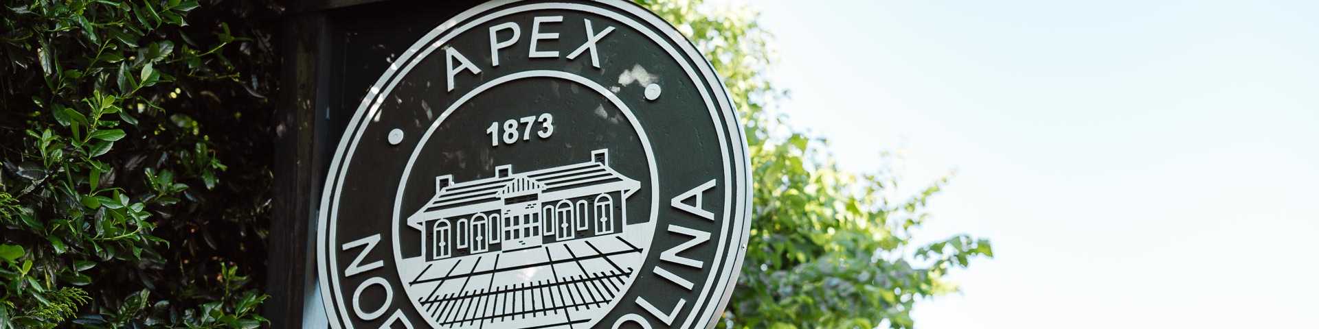 Street sign in Apex, NC