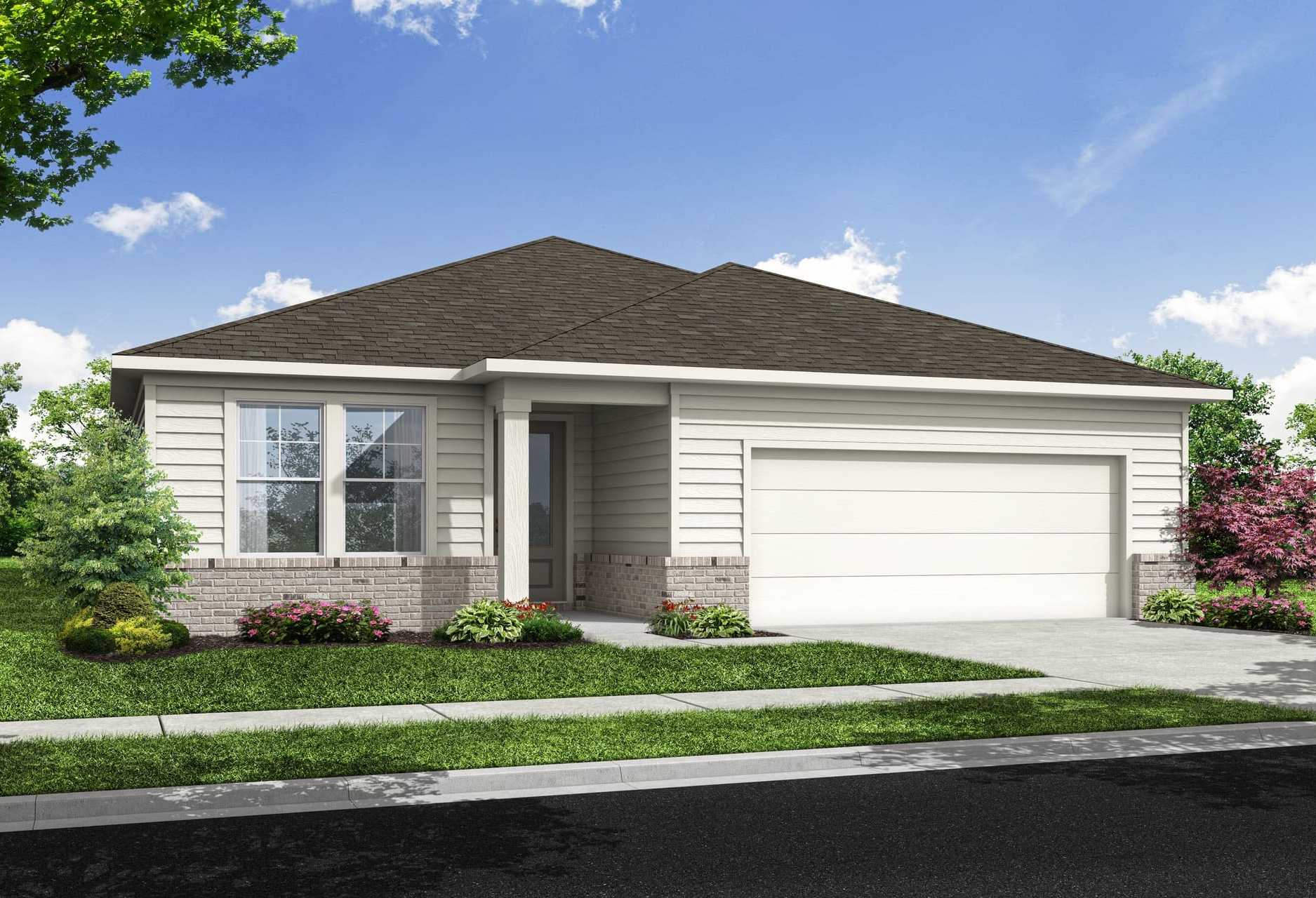 Exterior view of Davidson Homes' The Glenwood D Floor Plan