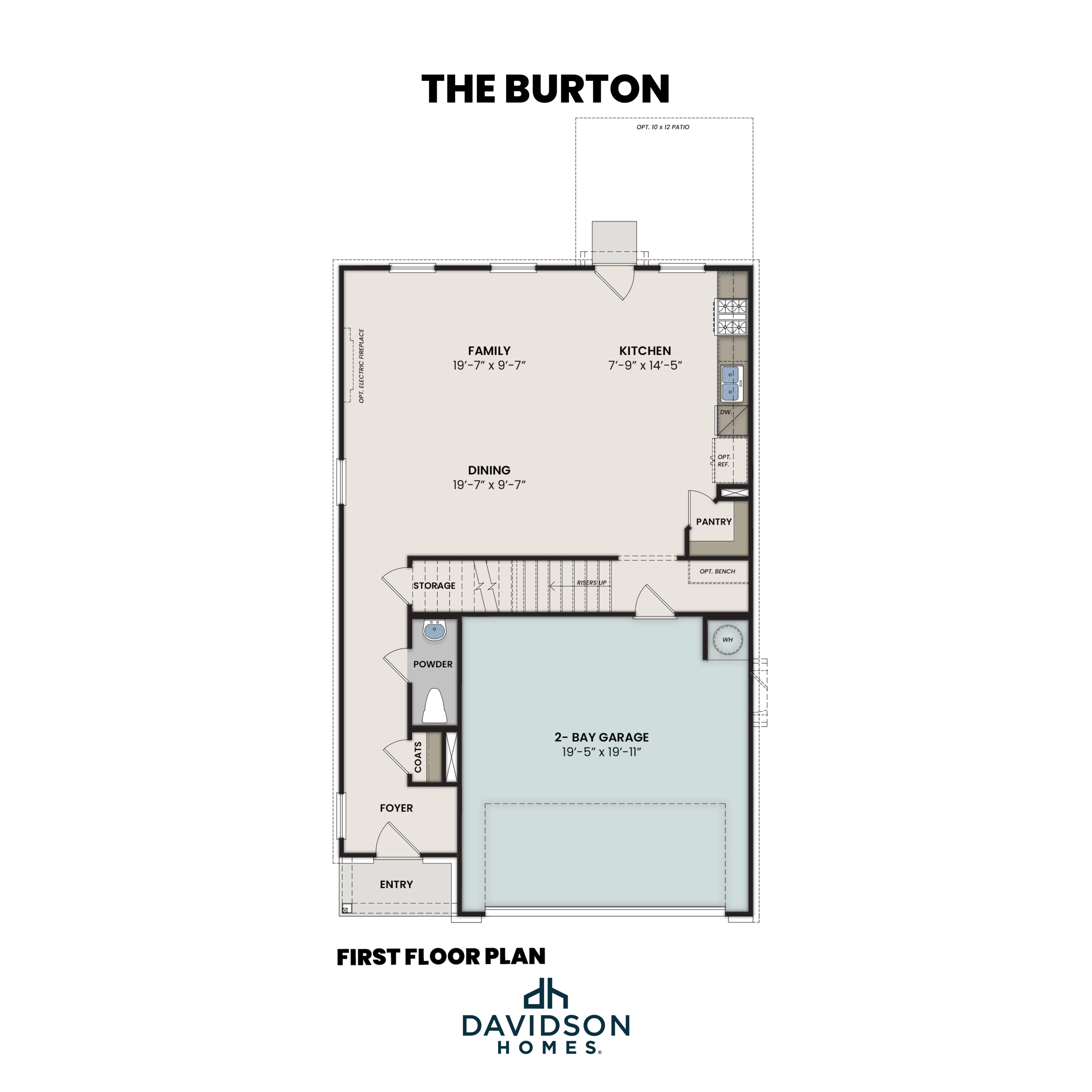1 - The Burton D buildable floor plan layout in Davidson Homes Homes' Morgan Meadows community.