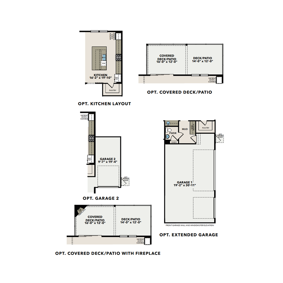 3 - The Arlington B buildable floor plan layout in Davidson Homes' Tanglewood community.