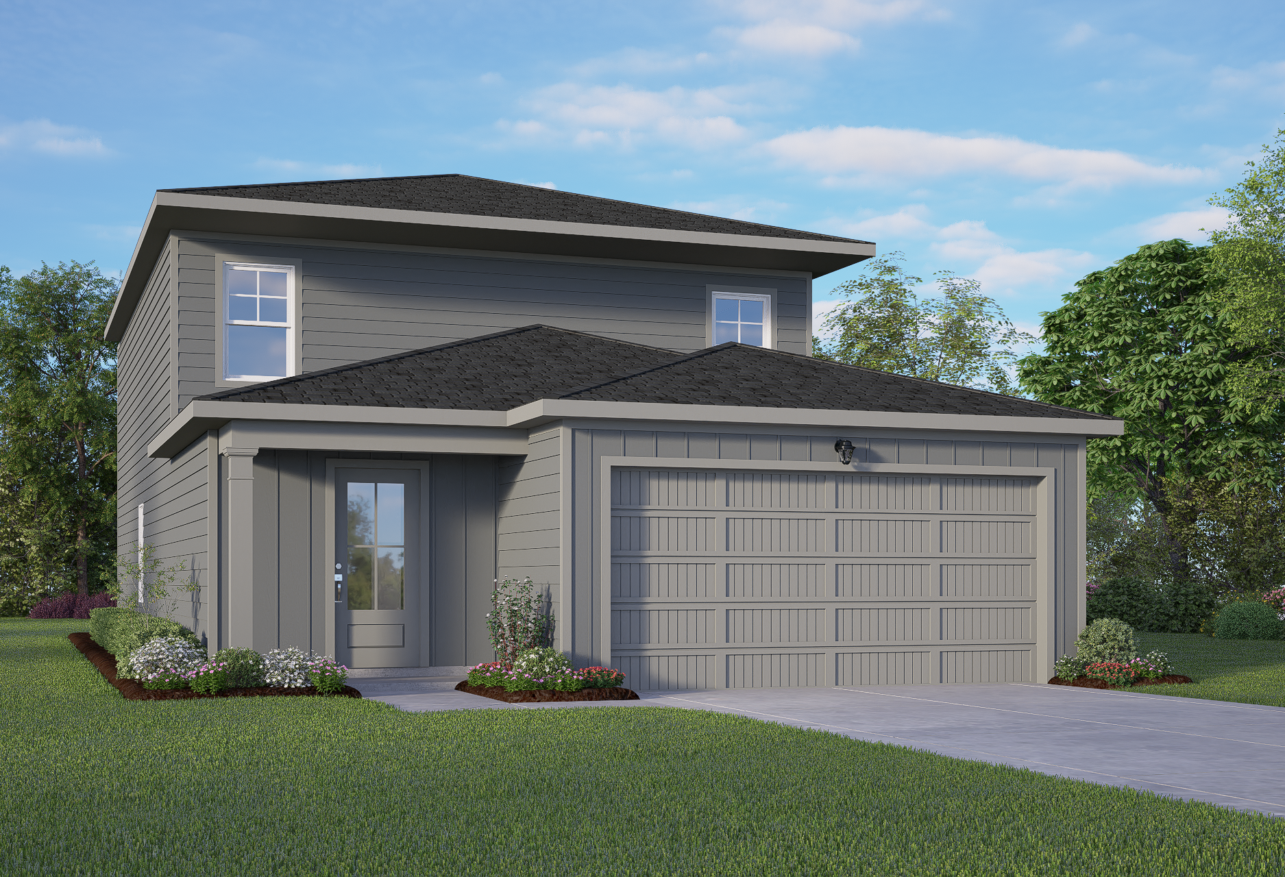 Exterior view of Davidson Homes' The San Marcos A Floor Plan