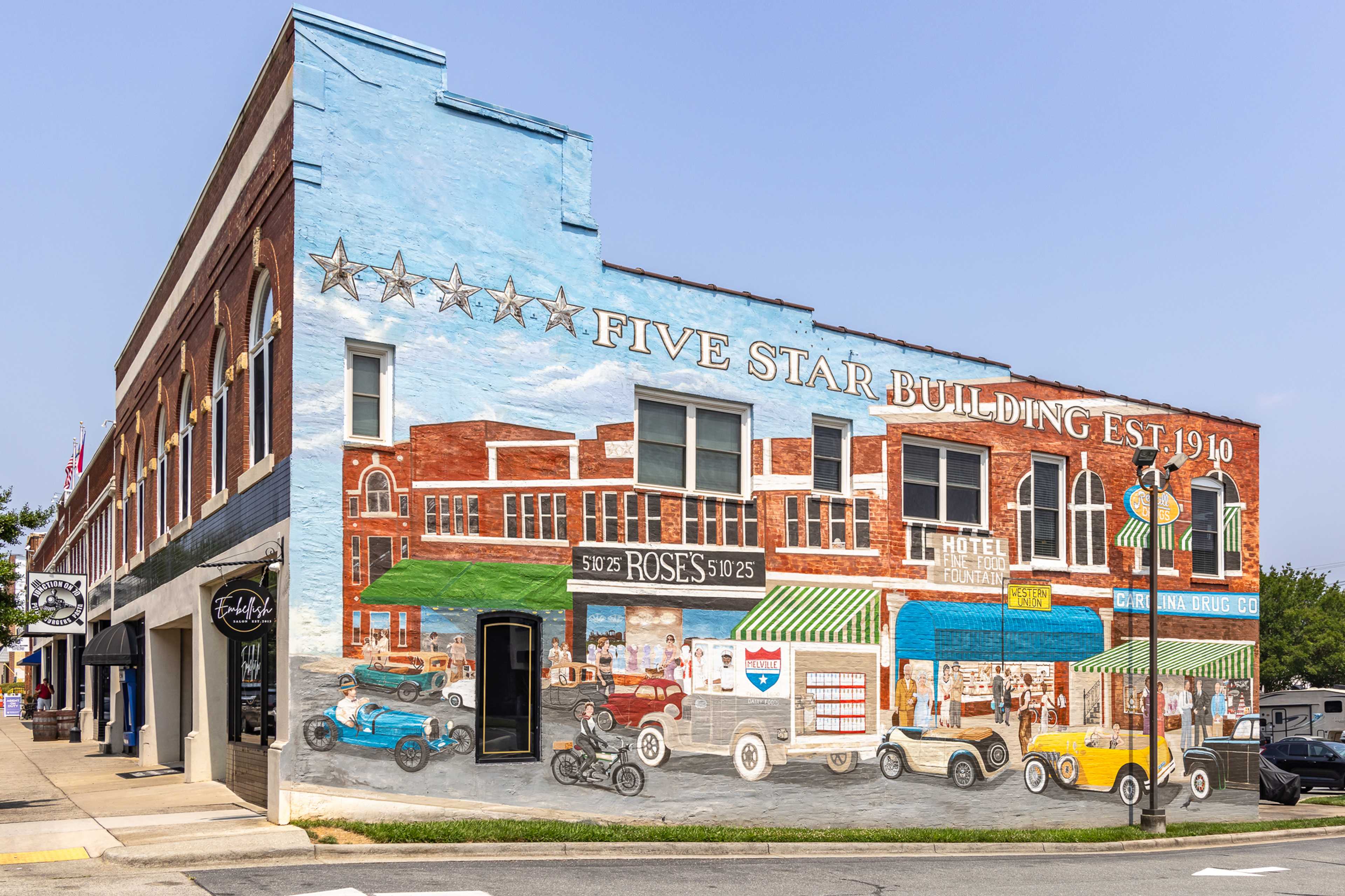 Mural in downtown Mebane