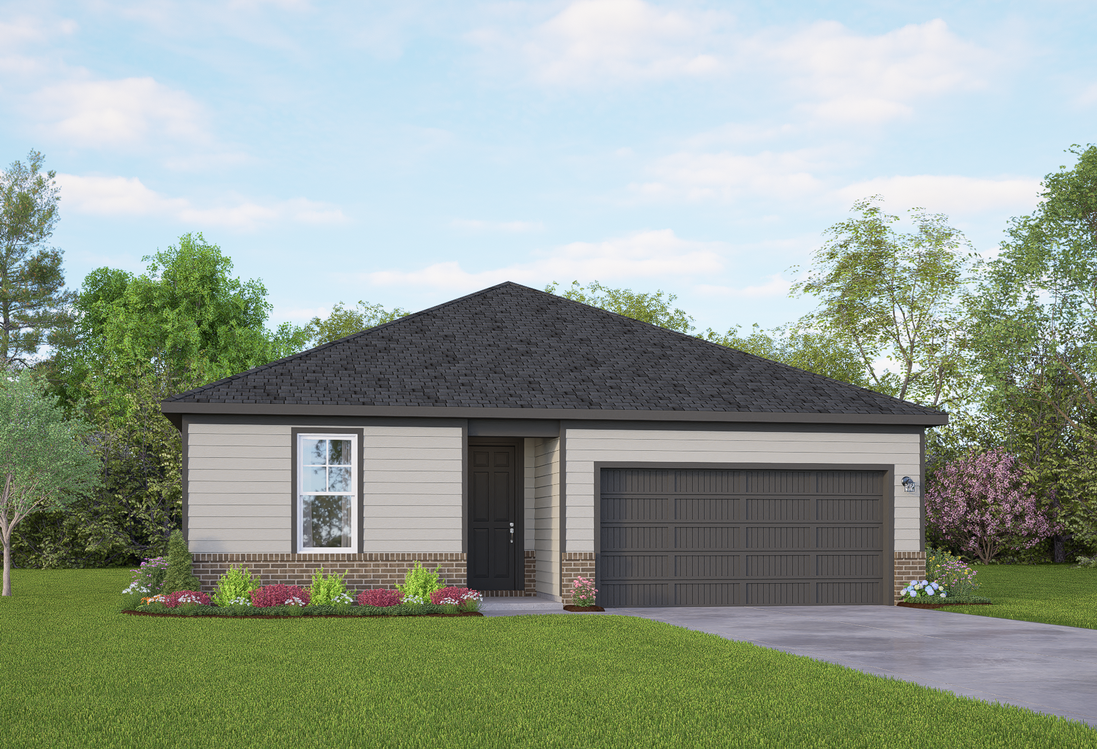 Exterior view of Davidson Homes' The Asheville E Floor Plan
