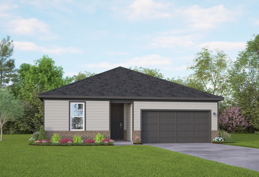 Exterior view of Davidson Homes' The Asheville E Floor Plan