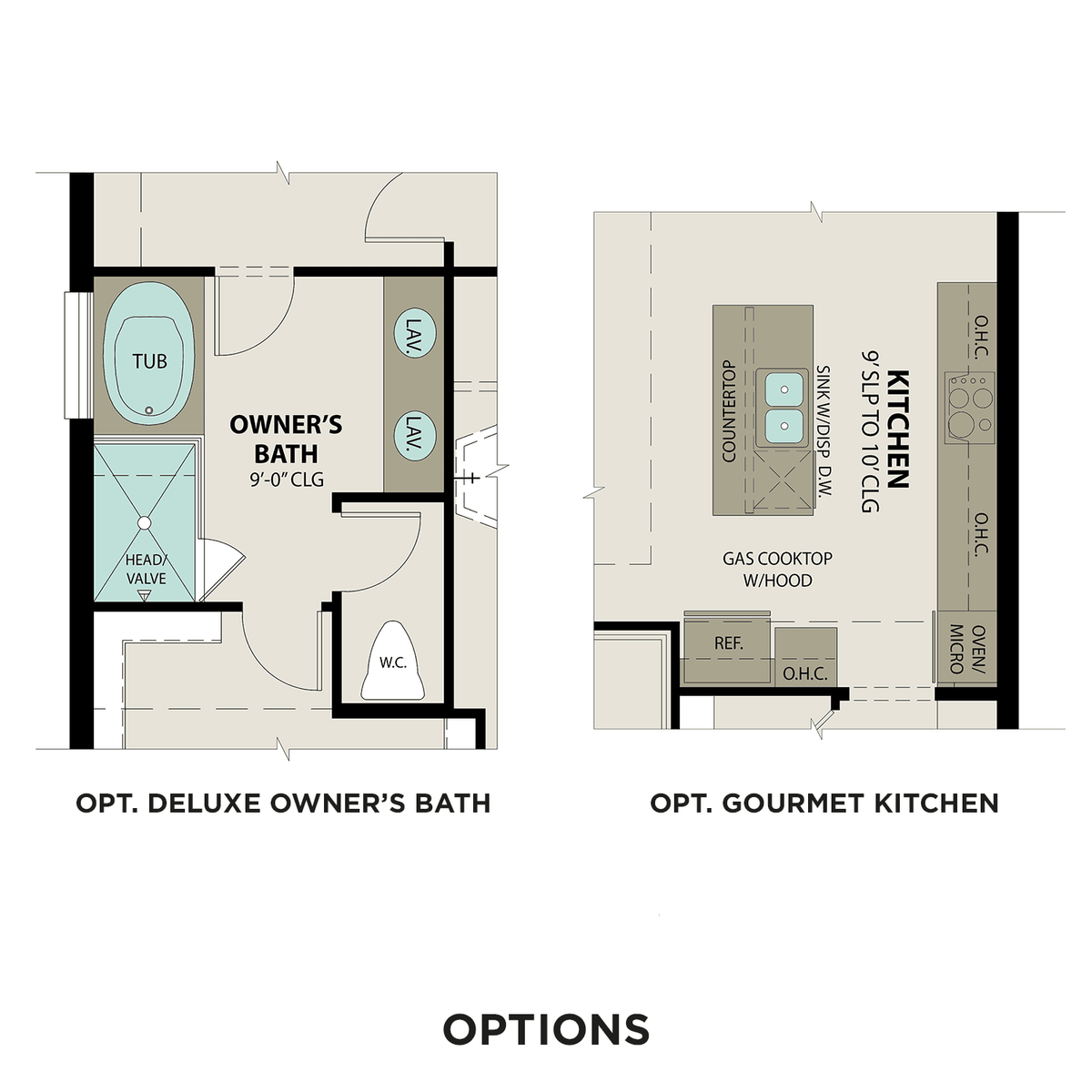 3 - The Sequoia C buildable floor plan layout in Davidson Homes' Windmill Estates community.
