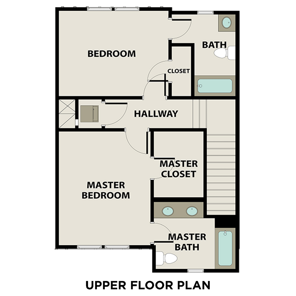 2 - The Collins A buildable floor plan layout in Davidson Homes' The Towns at Red River community.