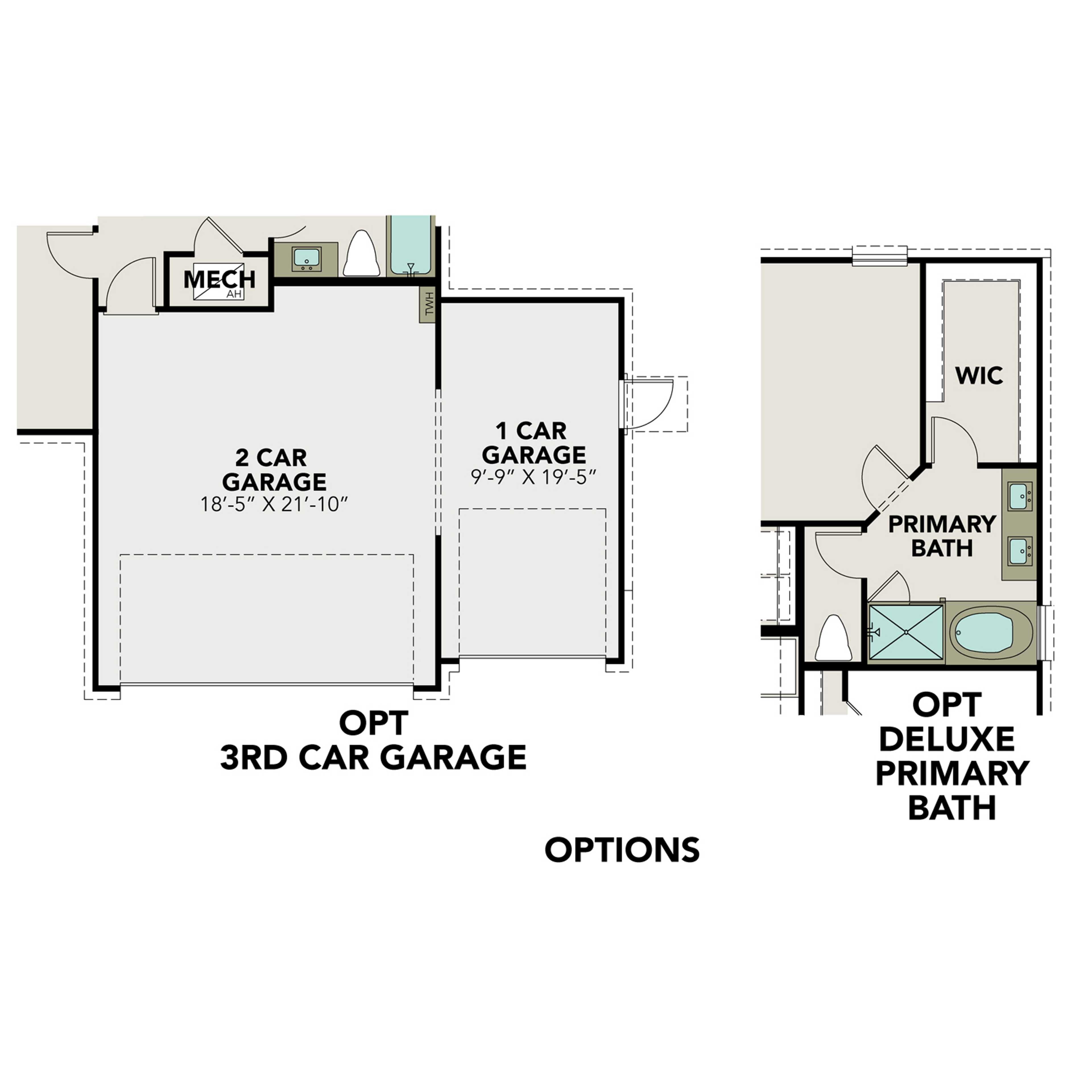 2 - The Costa C with 3-Car Garage buildable floor plan layout in Davidson Homes Homes' River Ranch Meadows community.