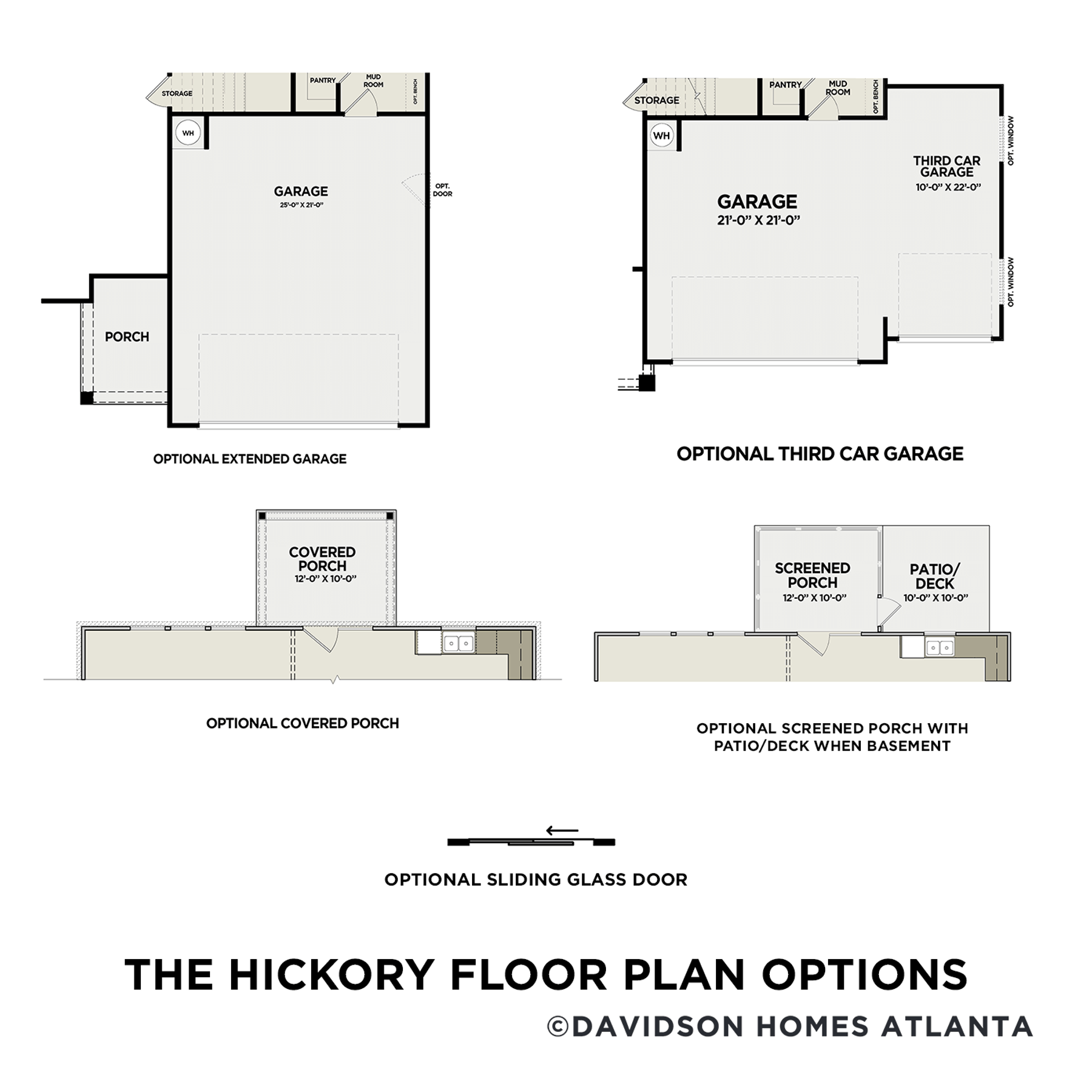 3 - The Hickory A floor plan layout for 279 Riverwood Drive in Davidson Homes Homes' Riverwood community.