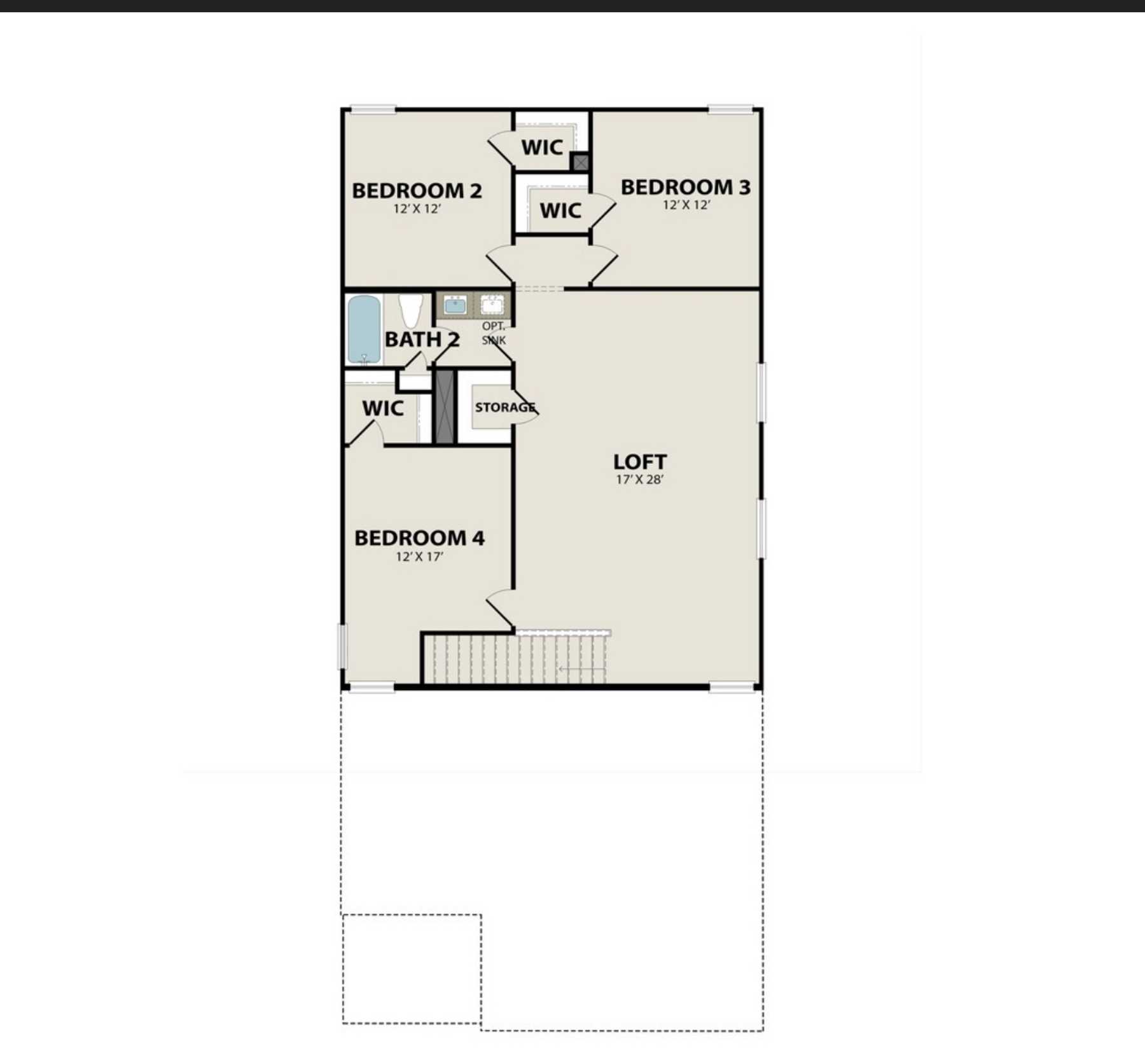 2 - The San Marcos H buildable floor plan layout in Davidson Homes Homes' Sunterra community.