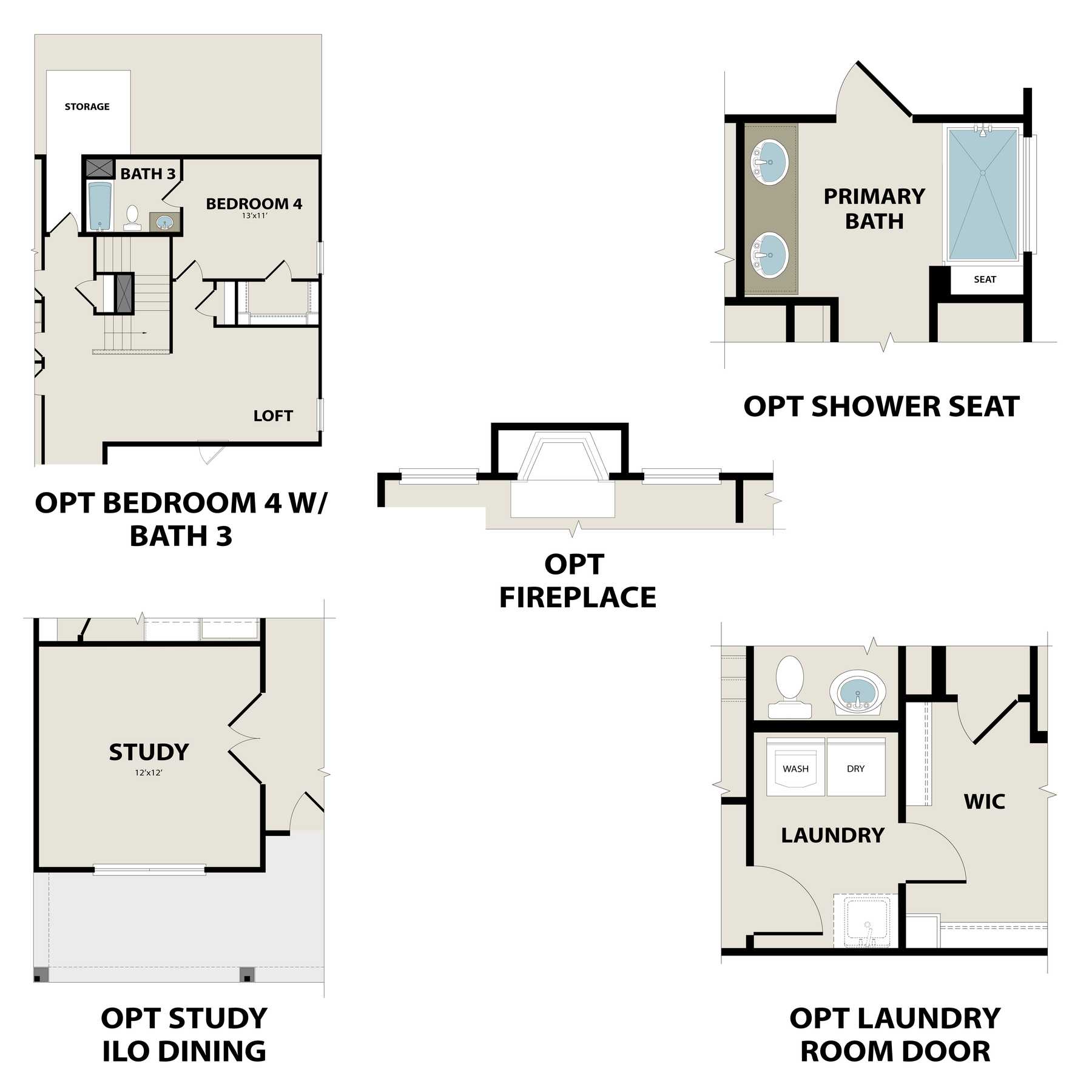 3 - The Ash C buildable floor plan layout in Davidson Homes Homes' Benders Cove community.