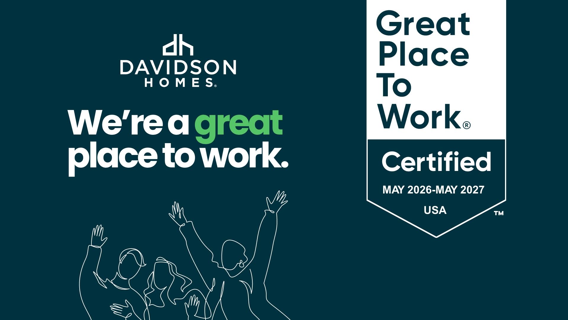 Davidson Homes Earns 2026 Great Place To Work Certification™