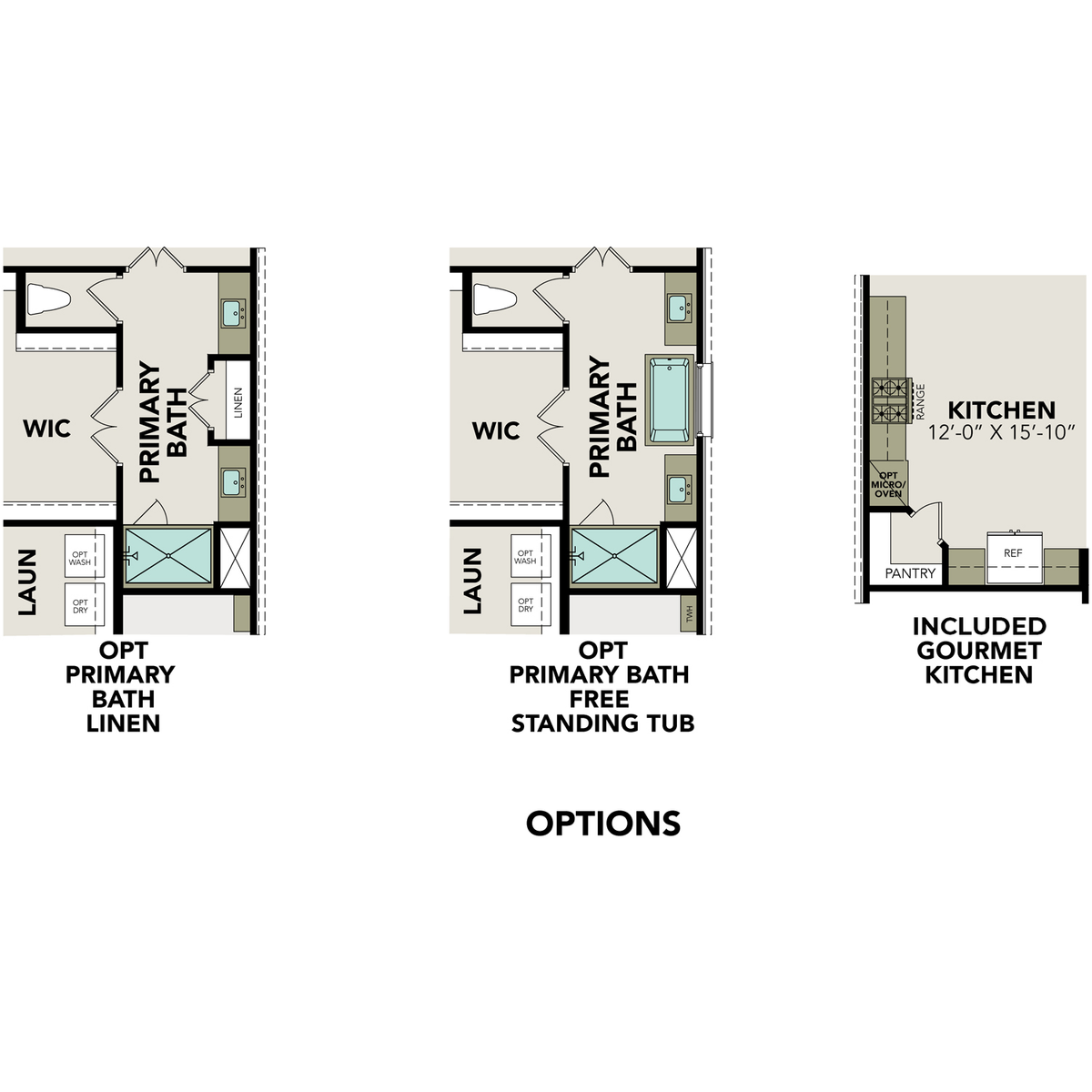 3 - The Jennings F floor plan layout for 2906 Tortuga in Davidson Homes' Ladera community.