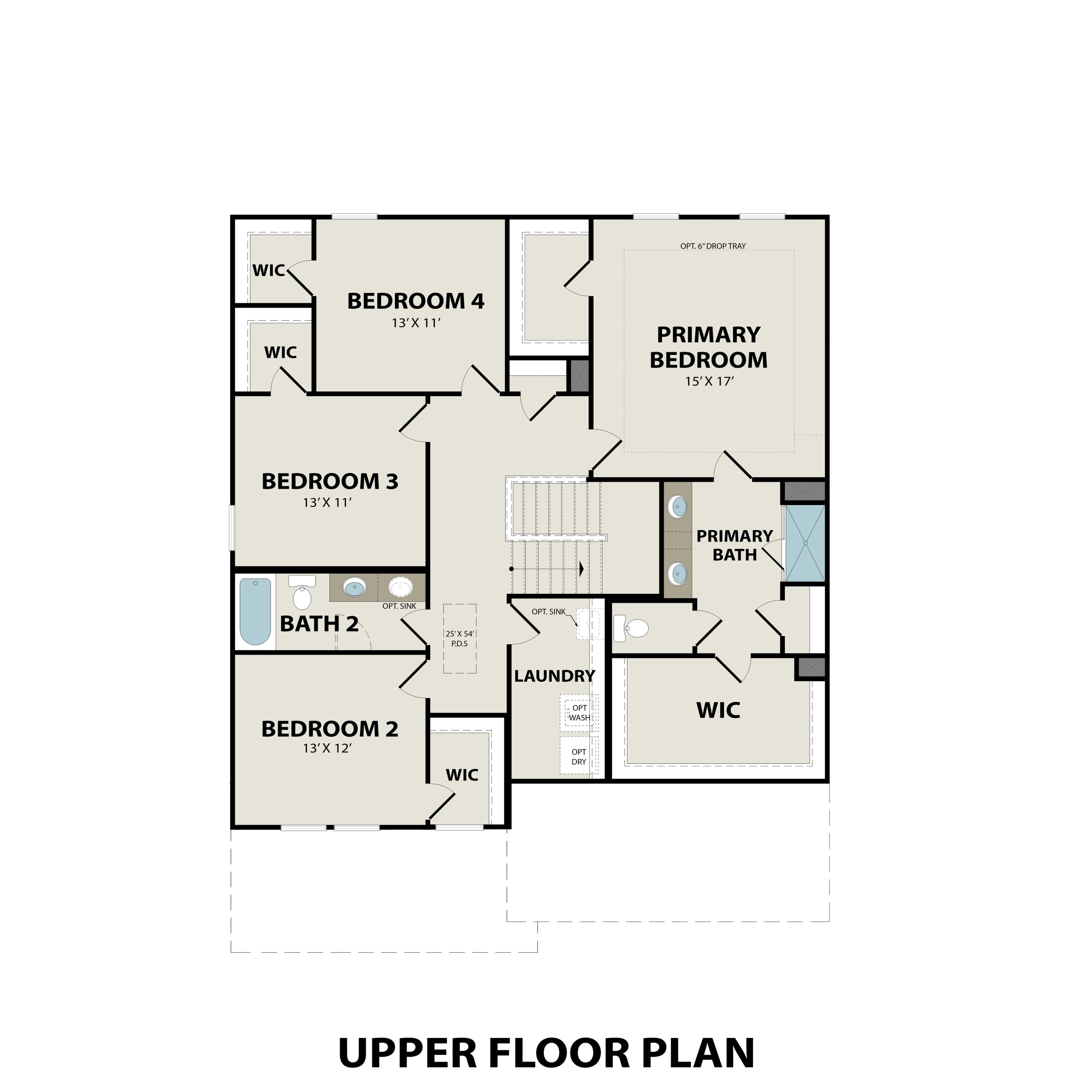 2 - The Henry C buildable floor plan layout in Davidson Homes Homes' Benders Cove community.