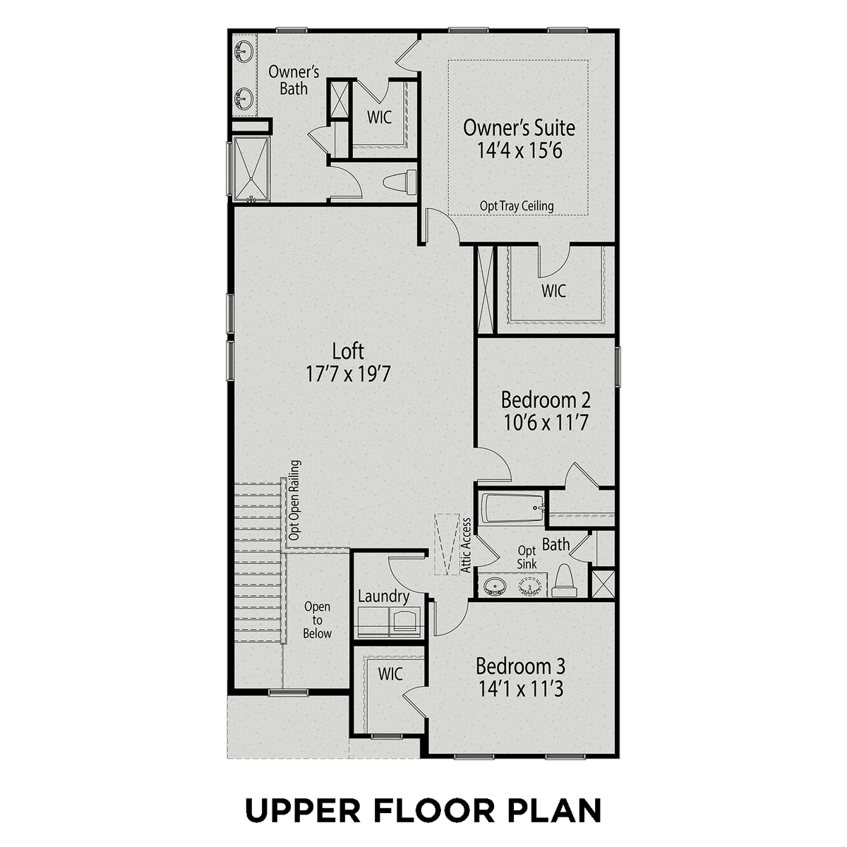 2 - The Adalynn B floor plan layout for 190 Gregory Village Drive in Davidson Homes' Gregory Village community.
