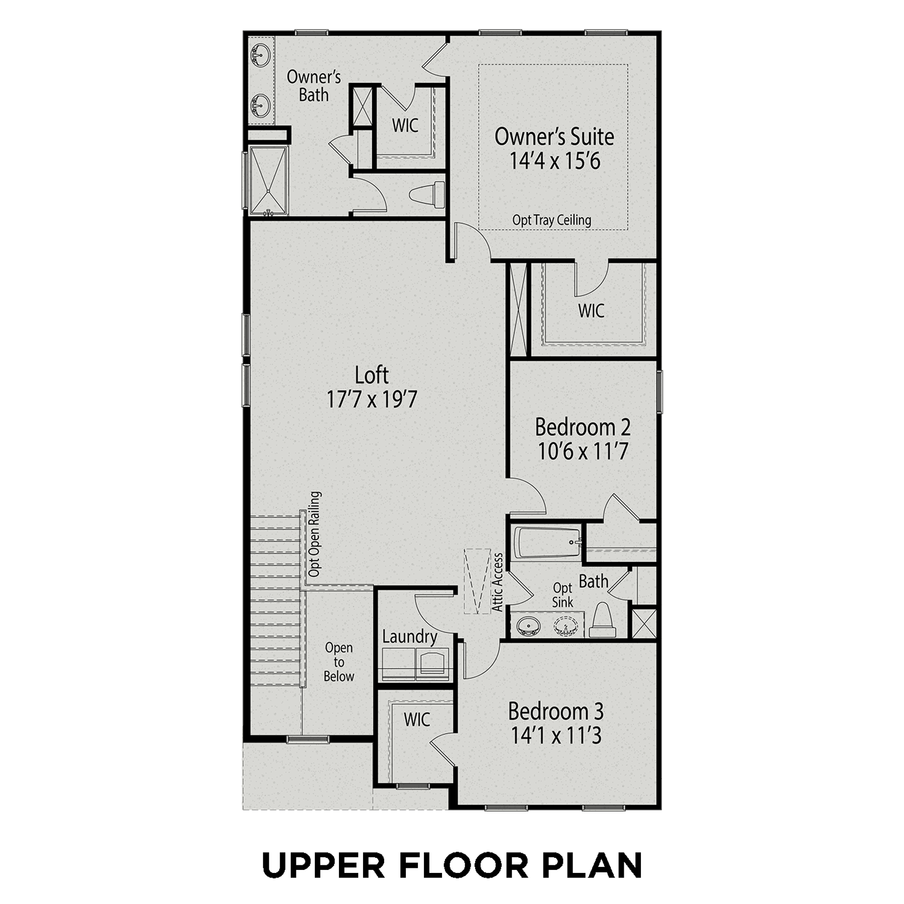 2 - The Adalynn C buildable floor plan layout in Davidson Homes Homes' Wellers Knoll community.