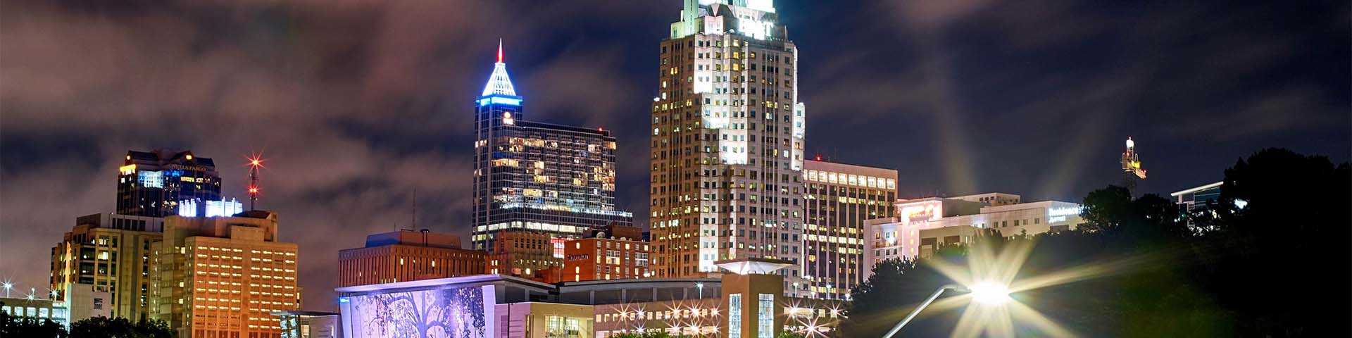Skyline over Downtown Raleigh