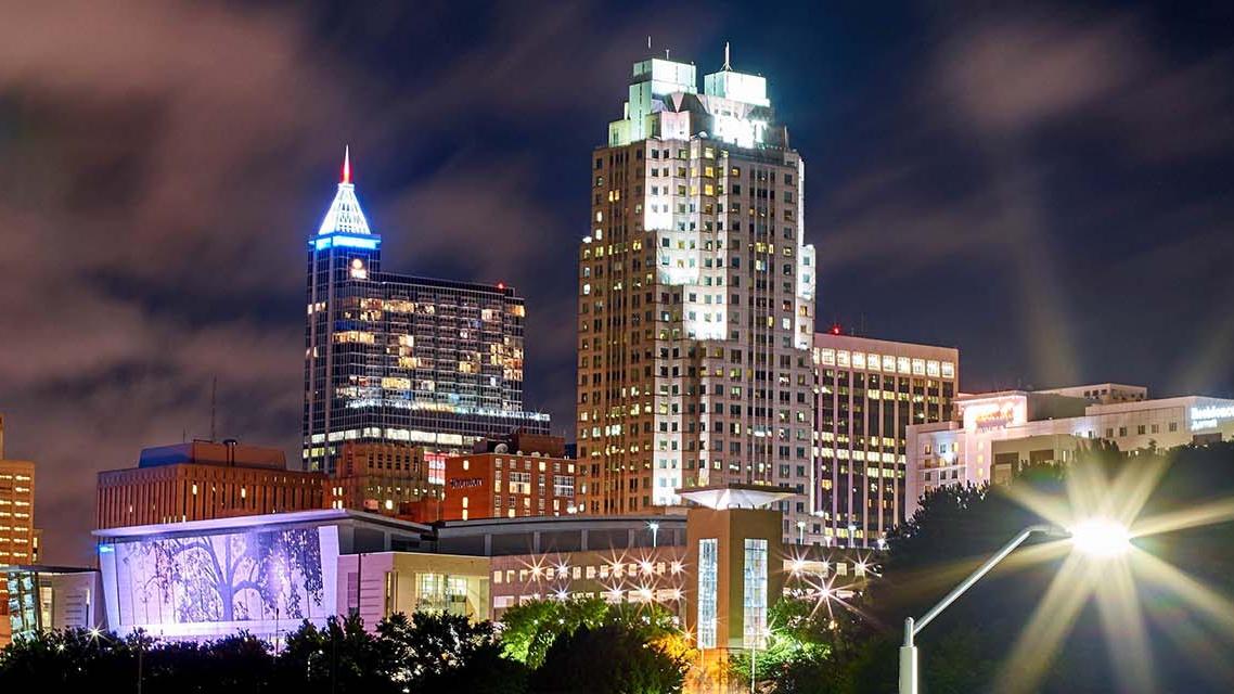Skyline over Downtown Raleigh